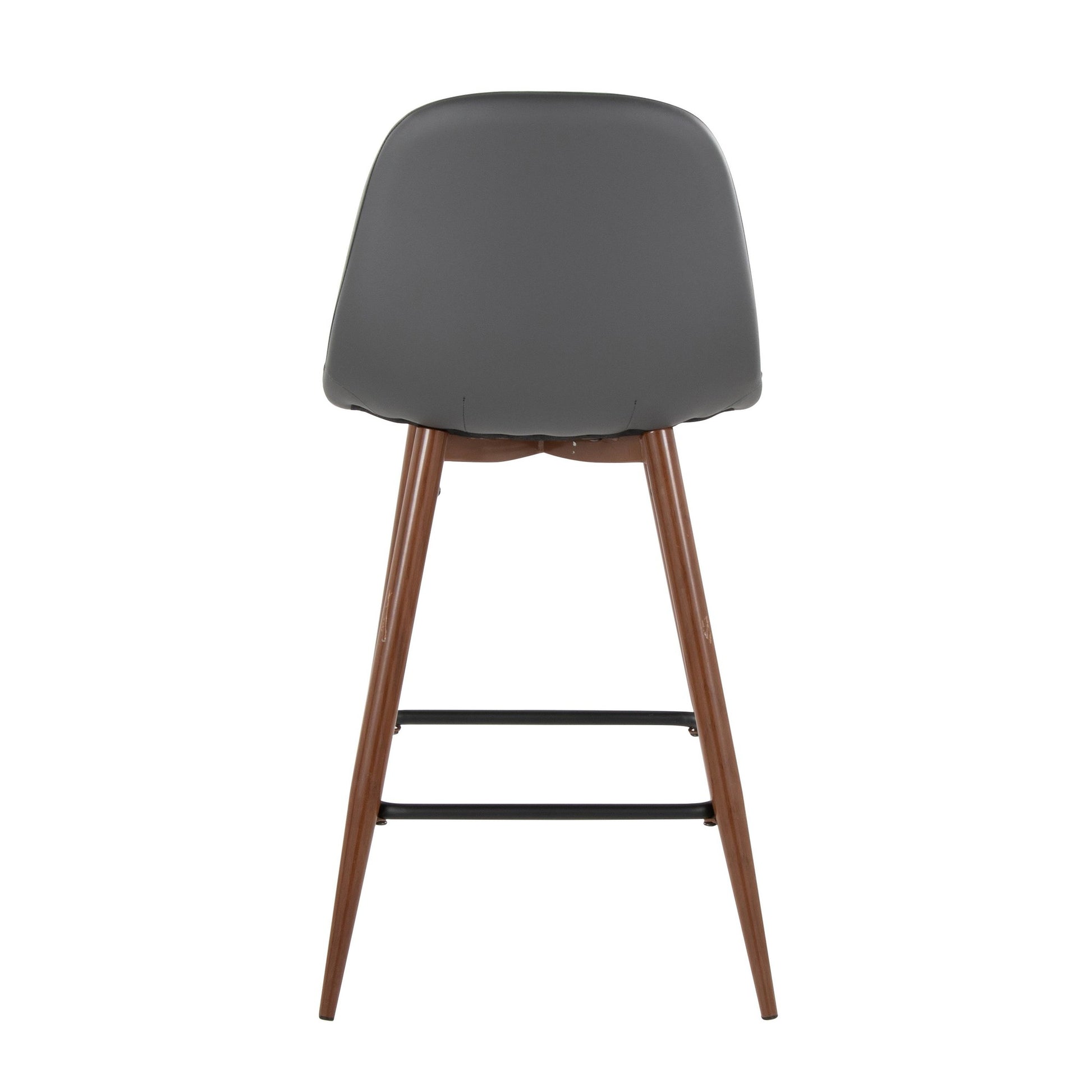 Pebble 24" Fixed-Height Counter Stool - Set of 2 By LumiSource - B24-PEBPU-X1 BKGY2 | Counter Stools | Modishstore - 24