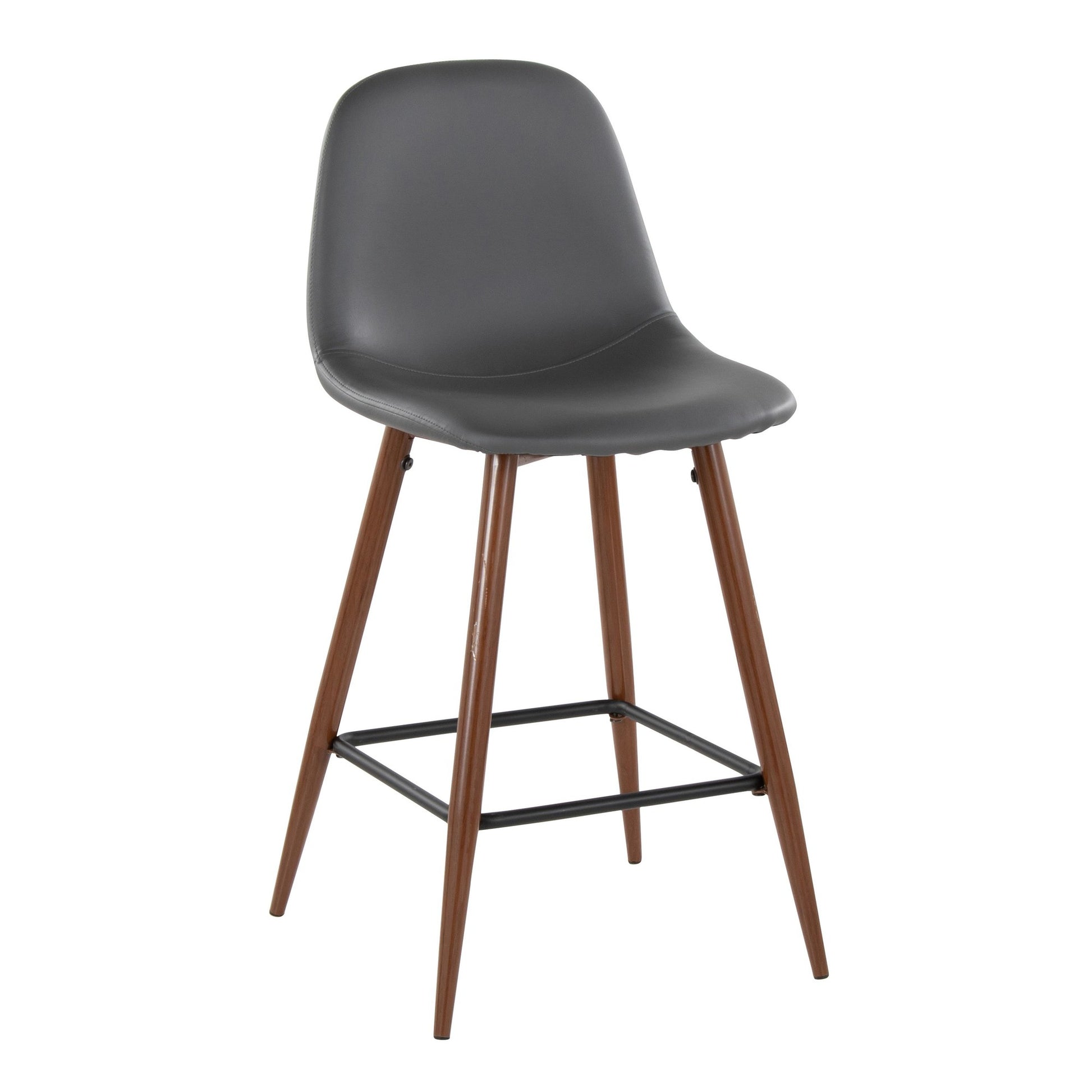 Pebble 24" Fixed-Height Counter Stool - Set of 2 By LumiSource - B24-PEBPU-X1 BKGY2 | Counter Stools | Modishstore - 20