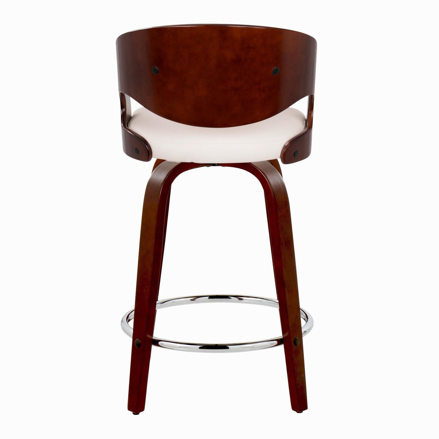 Pino 24" Fixed-Height Barstool - Set of 2 By LumiSource - B24-PINOPU-GRTZR2 CHCHW2 | Bar Stools | Modishstore - 7