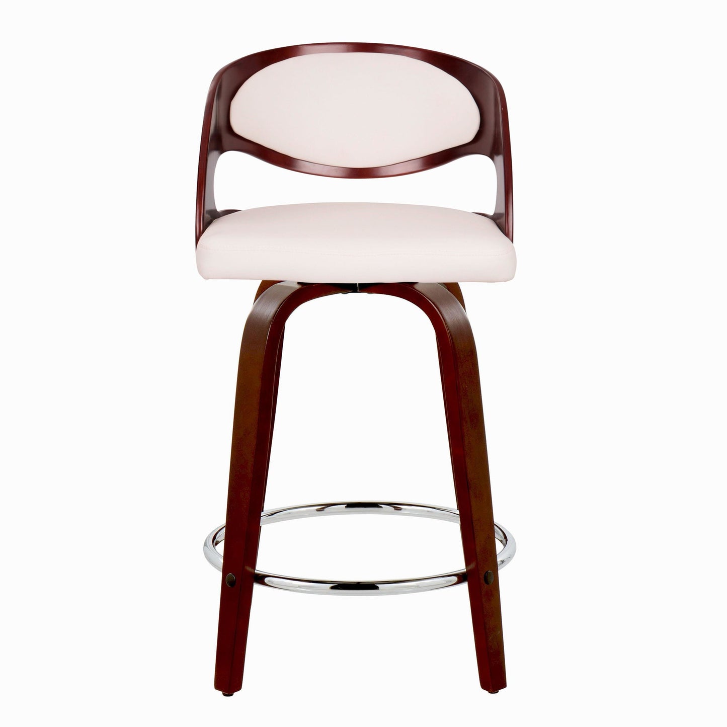 Pino 24" Fixed-Height Barstool - Set of 2 By LumiSource - B24-PINOPU-GRTZR2 CHCHW2 | Bar Stools | Modishstore - 6