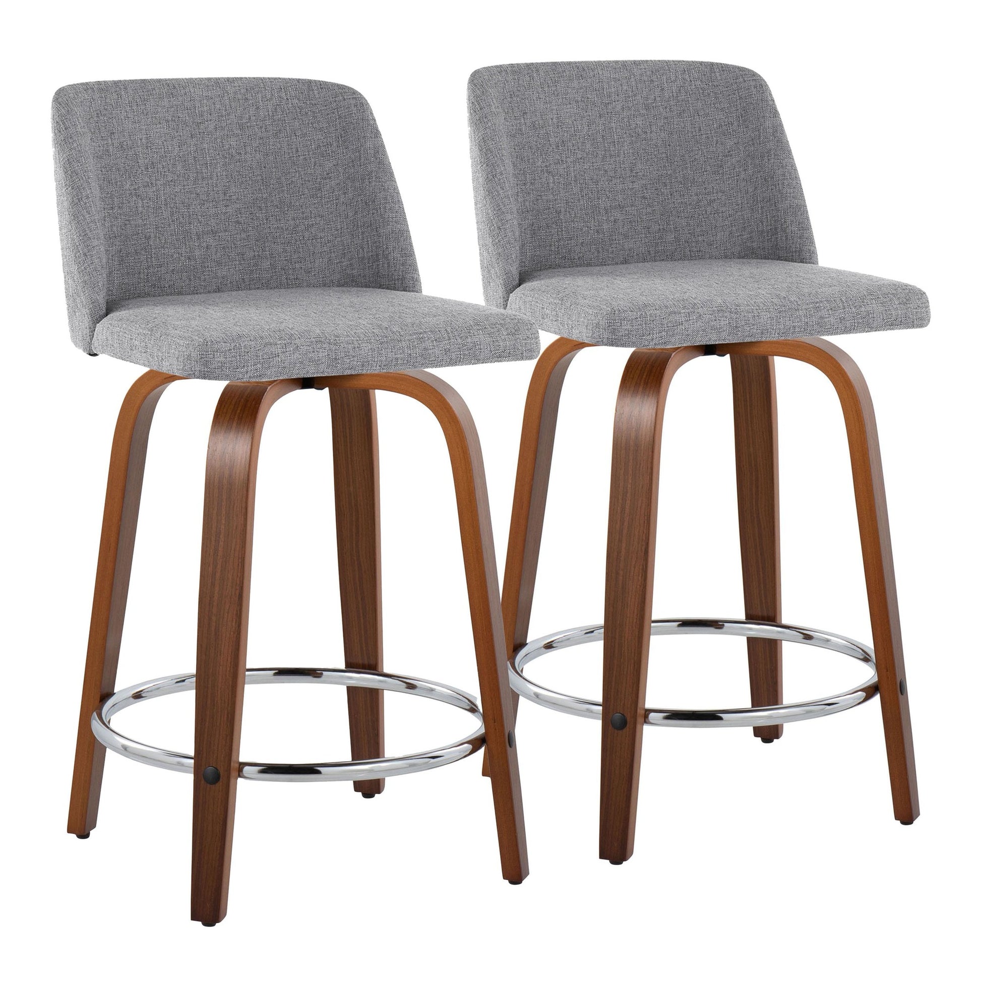 Toriano 24" Fixed-Height Counter Stool - Set of 2 By LumiSource - B24-TRNOFB-GRTZR2 WLCHAR2 | Counter Stools | Modishstore - 15