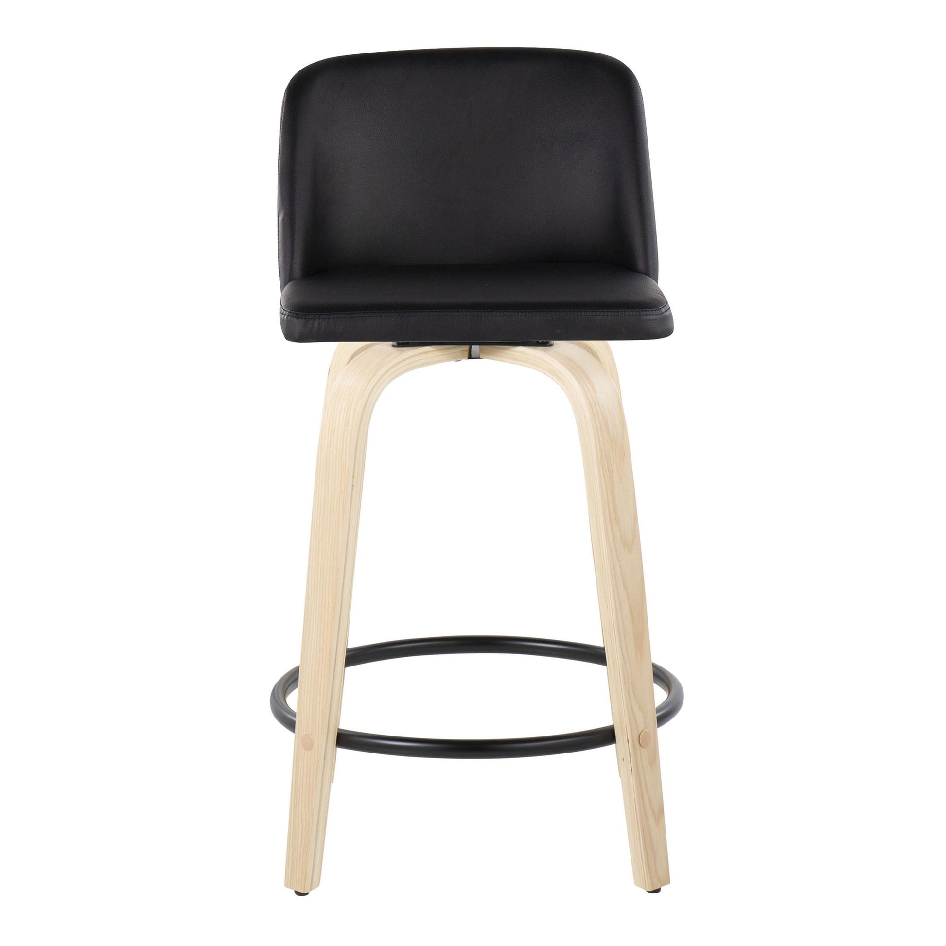 Toriano 24" Fixed-Height Counter Stool - Set of 2 By LumiSource - B24-TRNOPU-GRTZQ2 NABK2 | Counter Stools | Modishstore - 9