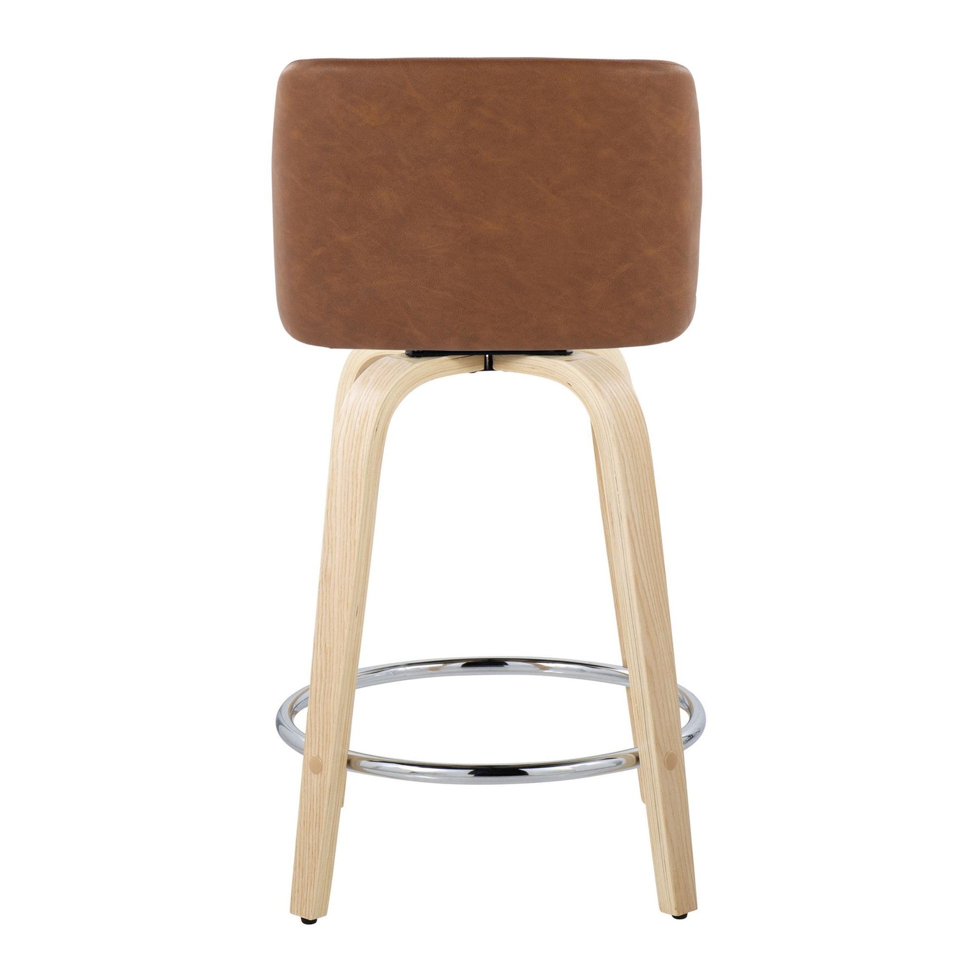 Toriano 24" Fixed-Height Counter Stool - Set of 2 By LumiSource - B24-TRNOPU-GRTZR2 NABK2 | Counter Stools | Modishstore - 20