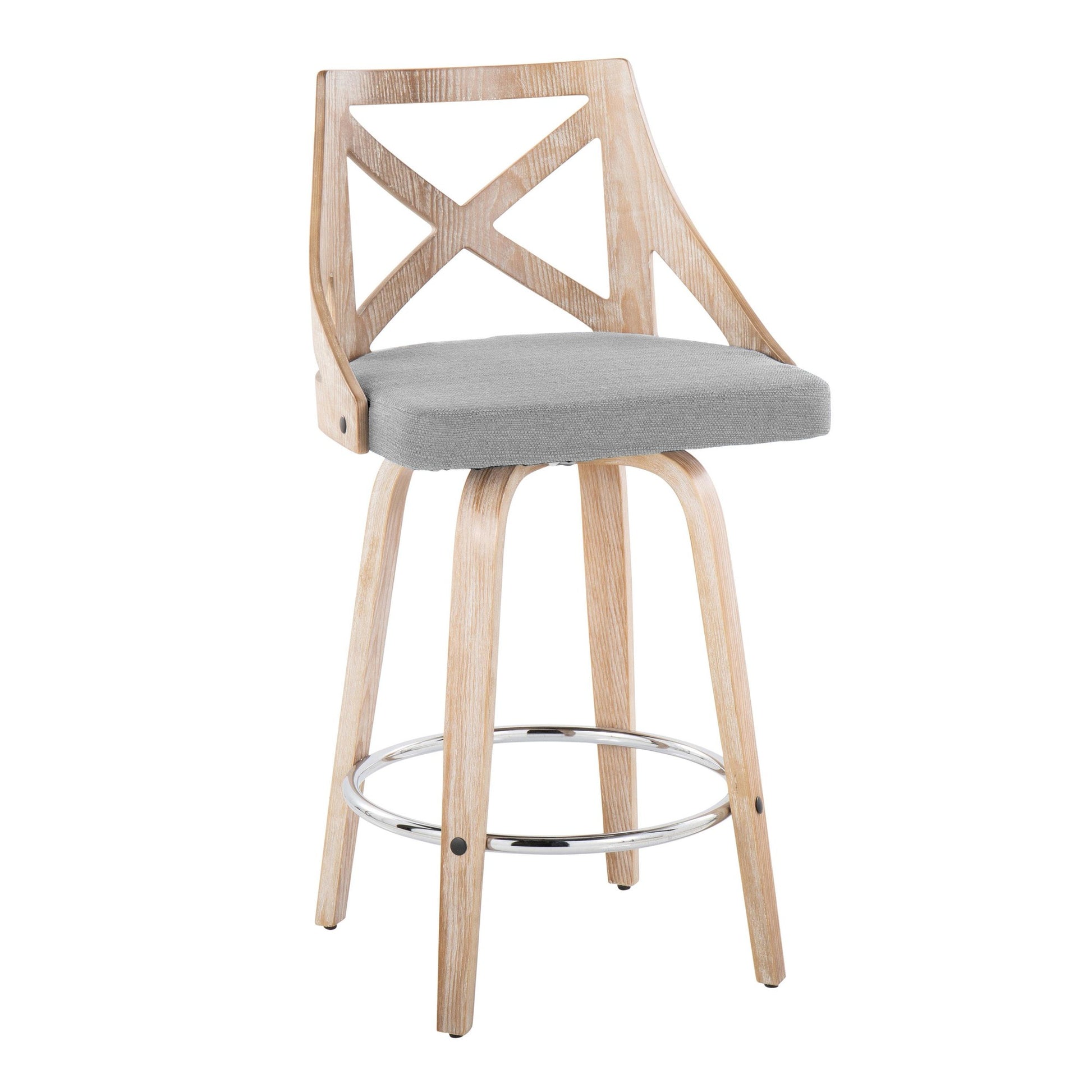 Charlotte 26" Fixed-Height Counter Stool - Set of 2 By LumiSource - B26-CHARLOTFB-GRTZR2 WWWWLGY2 | Counter Stools | Modishstore - 4