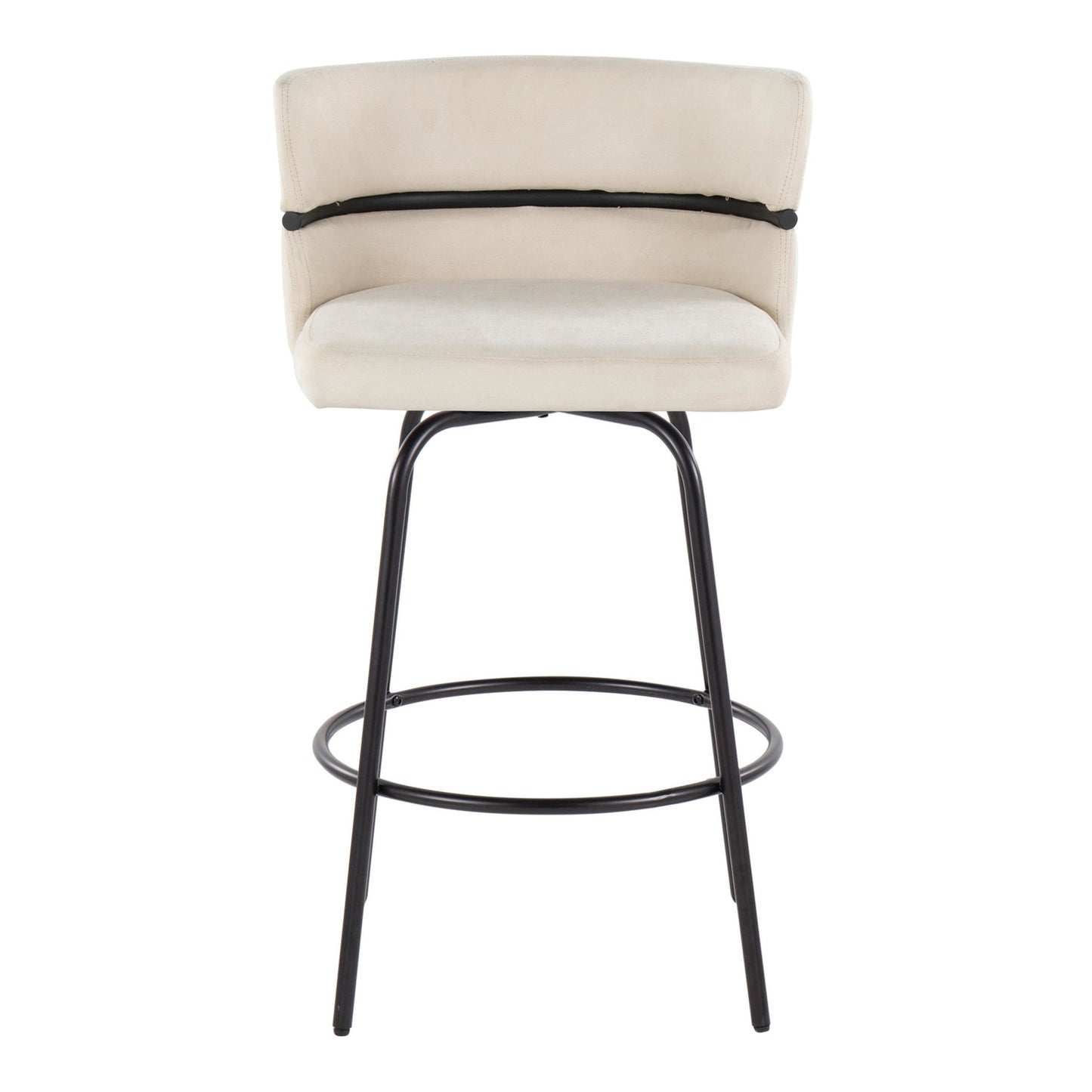 Cinch Claire 26" Fixed-Height Counter Stool - Set of 2 By LumiSource - B26-CINCH-CLARZQ2 BKBKCR2 | Counter Stools | Modishstore - 7