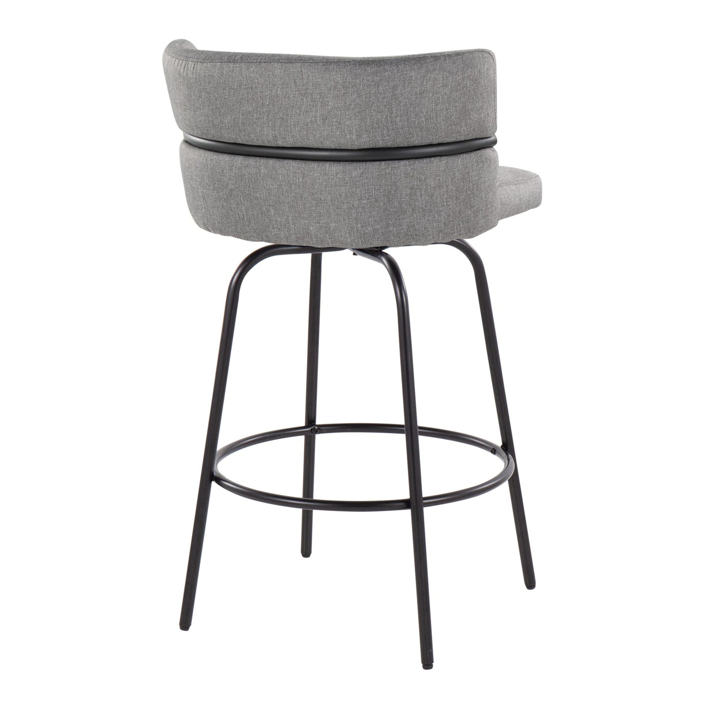 Cinch Claire 26" Fixed-Height Counter Stool - Set of 2 By LumiSource - B26-CINCH-CLARZQ2 BKBKCR2 | Counter Stools | Modishstore - 14