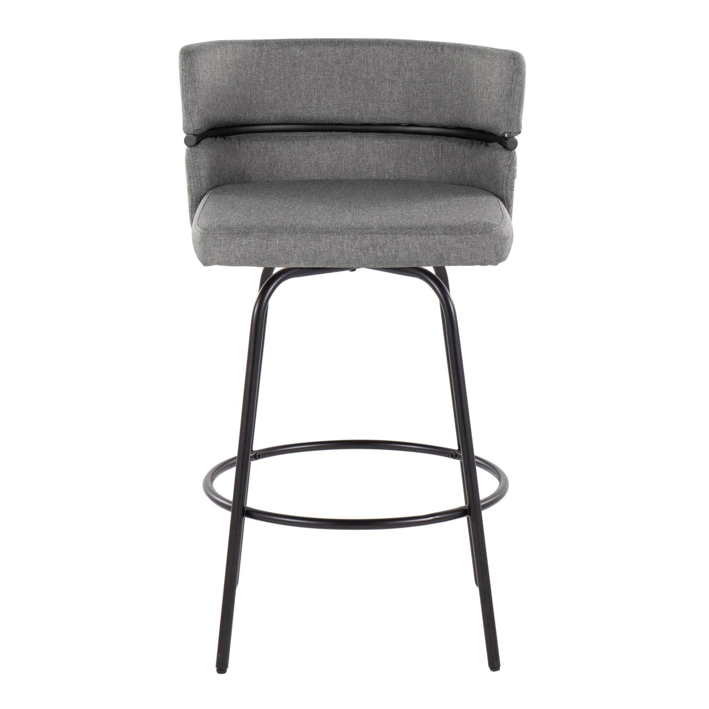 Cinch Claire 26" Fixed-Height Counter Stool - Set of 2 By LumiSource - B26-CINCH-CLARZQ2 BKBKCR2 | Counter Stools | Modishstore - 15