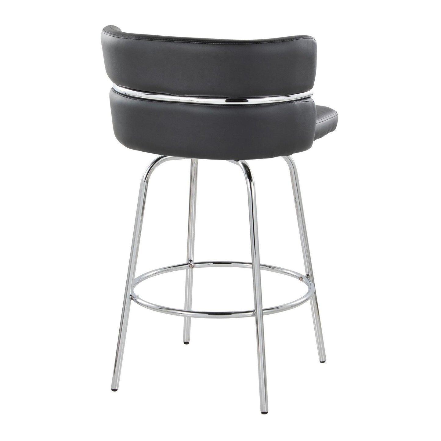 Cinch Claire 26" Fixed-Height Counter Stool - Set of 2 By LumiSource - B26-CINCH-CLARZQ2 BKBKCR2 | Counter Stools | Modishstore - 22