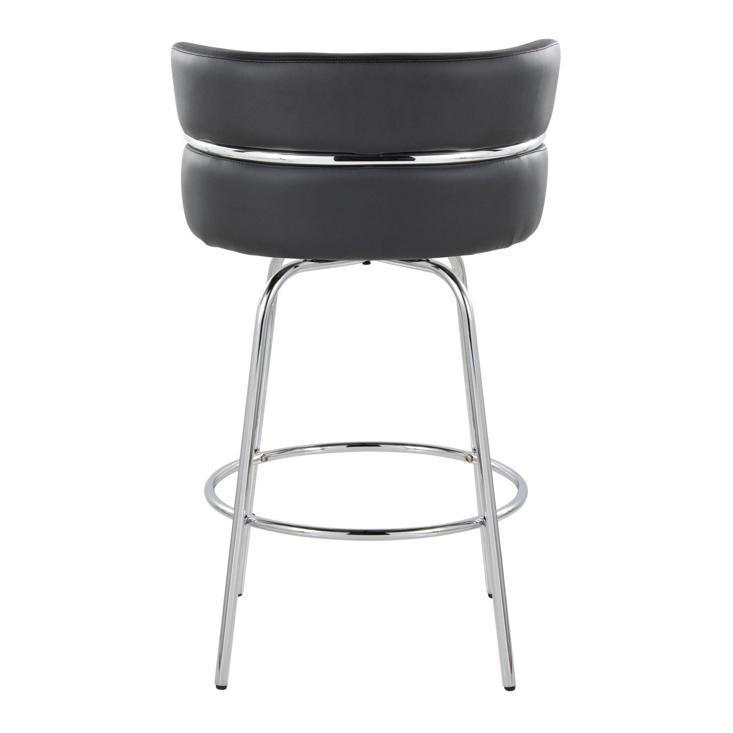 Cinch Claire 26" Fixed-Height Counter Stool - Set of 2 By LumiSource - B26-CINCH-CLARZQ2 BKBKCR2 | Counter Stools | Modishstore - 24