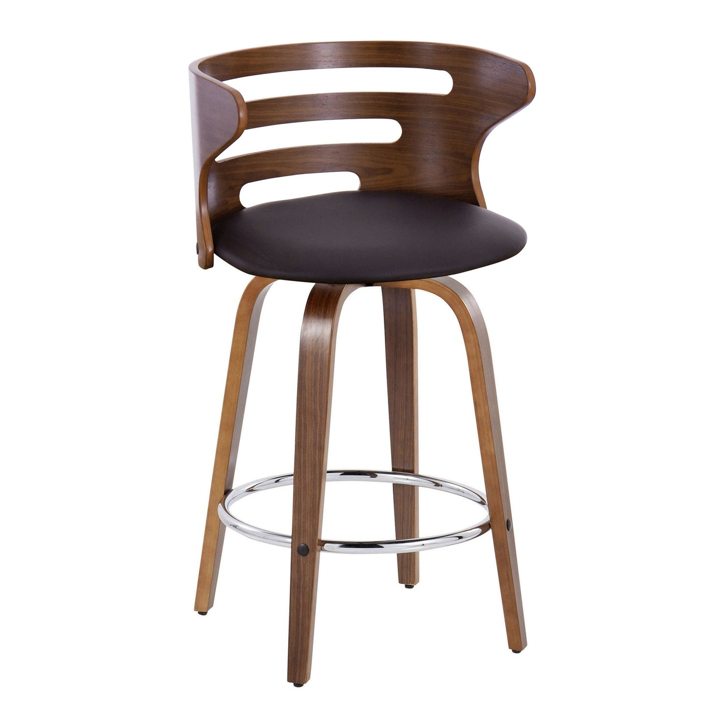 Cosini 26" Fixed-Height Counter Stool - Set of 2 By LumiSource - B26-COSIPU-GRTZR2 WLWLBN2 | Counter Stools | Modishstore - 5