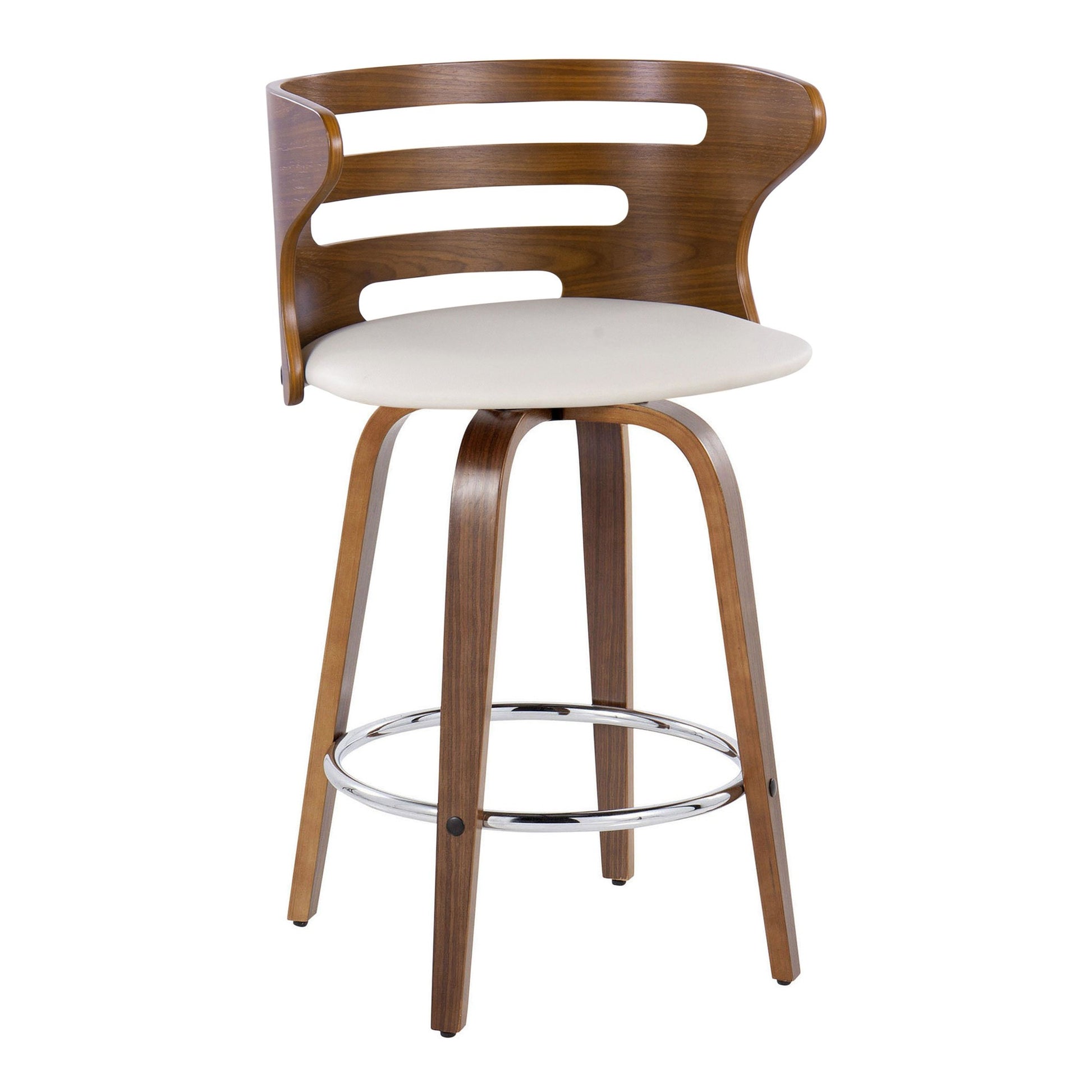 Cosini 26" Fixed-Height Counter Stool - Set of 2 By LumiSource - B26-COSIPU-GRTZR2 WLWLBN2 | Counter Stools | Modishstore - 16