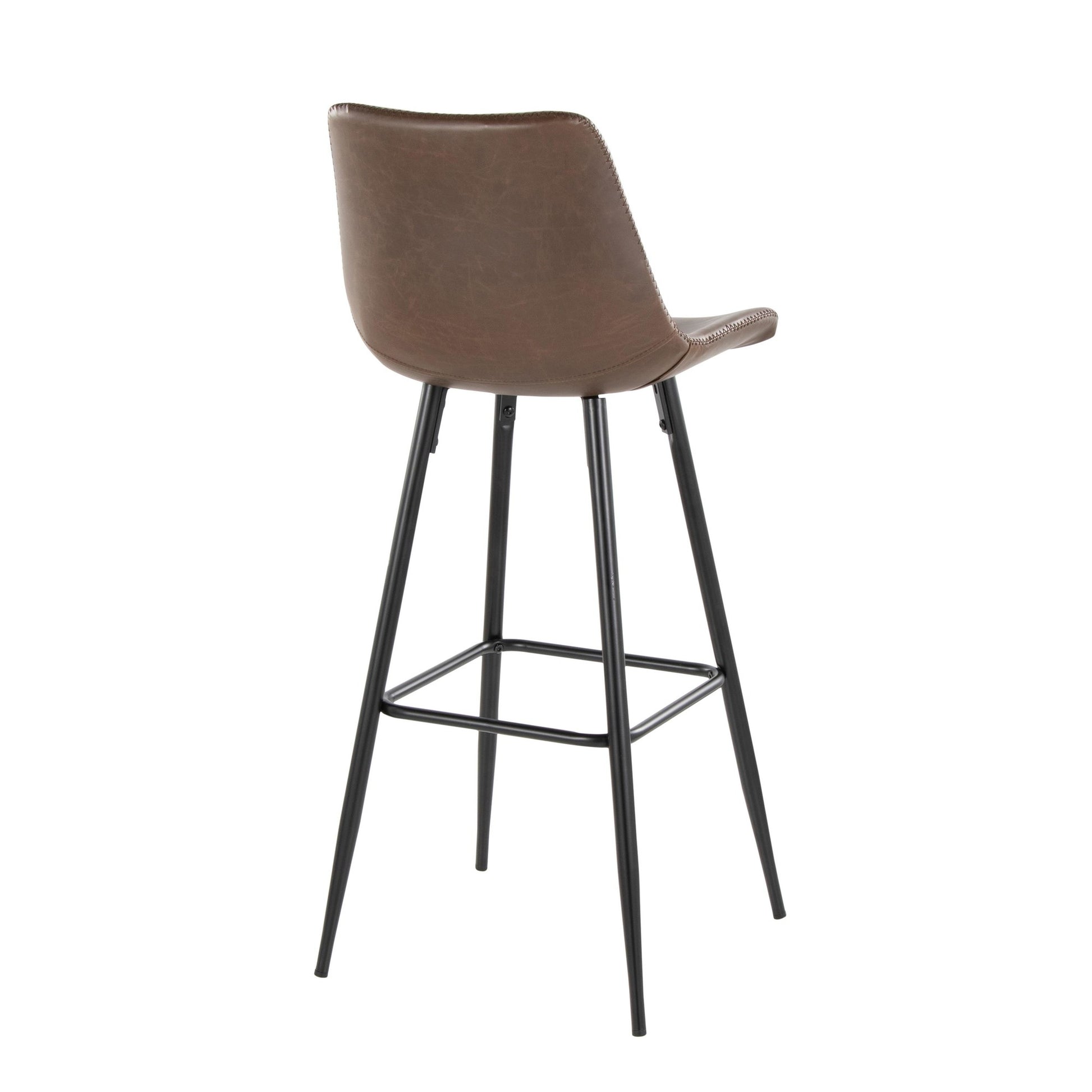 Durango 30" Fixed-Height Barstool - Set of 2 By LumiSource - B30-DRNGPU-MARGX2 BKCG2 | Bar Stools | Modishstore - 14