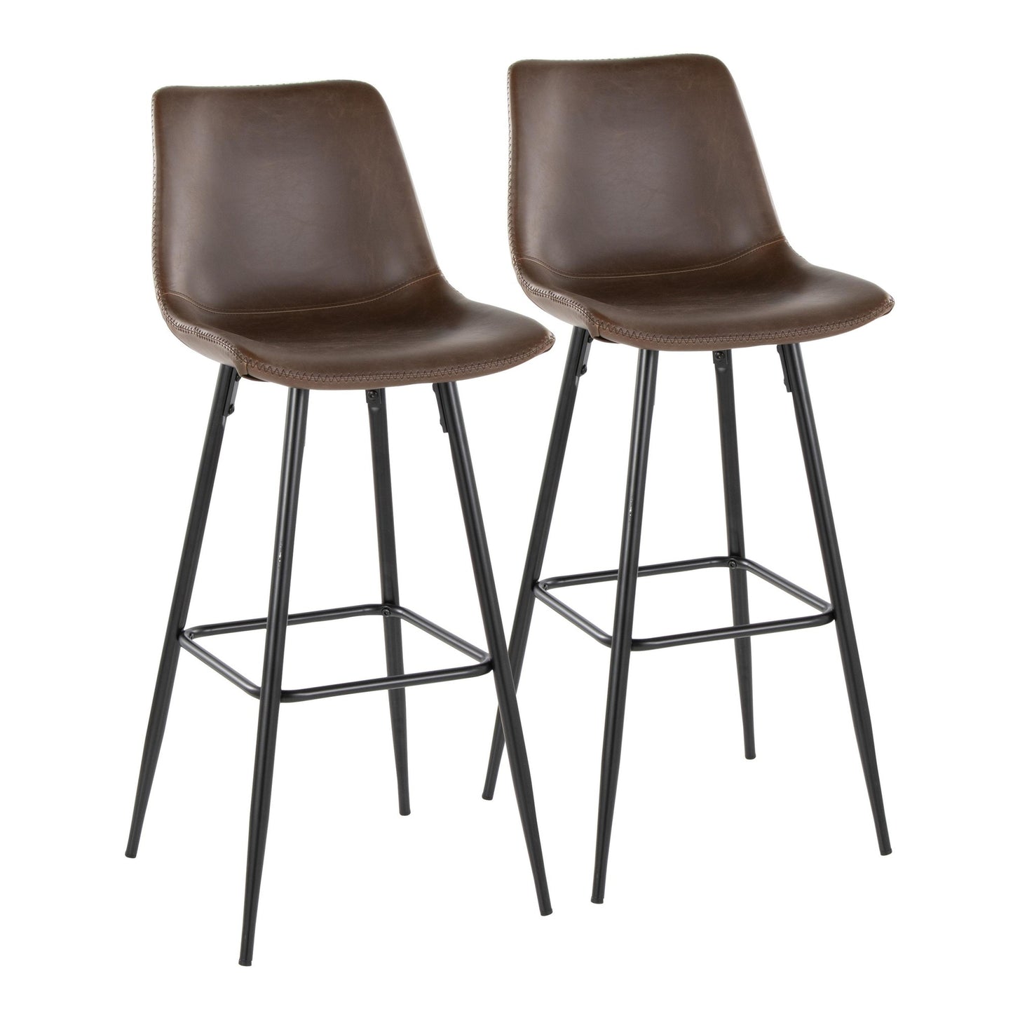 Durango 30" Fixed-Height Barstool - Set of 2 By LumiSource - B30-DRNGPU-MARGX2 BKCG2 | Bar Stools | Modishstore - 11