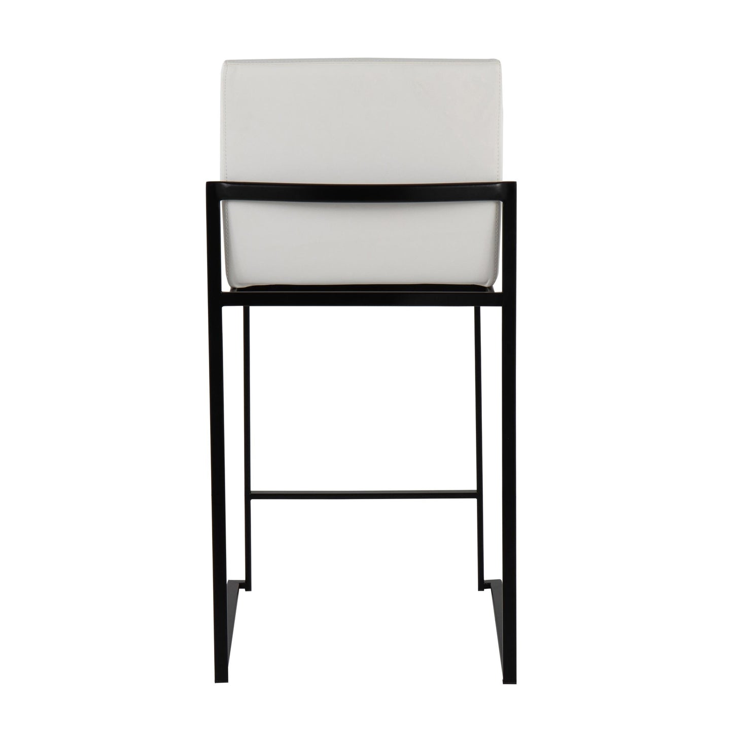 Fuji High Back 26" Fixed-Height Counter Stool - Set of 3 By LumiSource - B26-FUJIHBPU BKGY3 | Counter Stools | Modishstore - 16