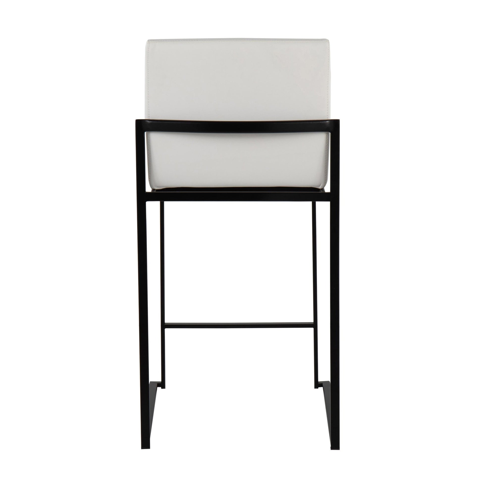 Fuji High Back 26" Fixed-Height Counter Stool - Set of 3 By LumiSource - B26-FUJIHBPU BKGY3 | Counter Stools | Modishstore - 16