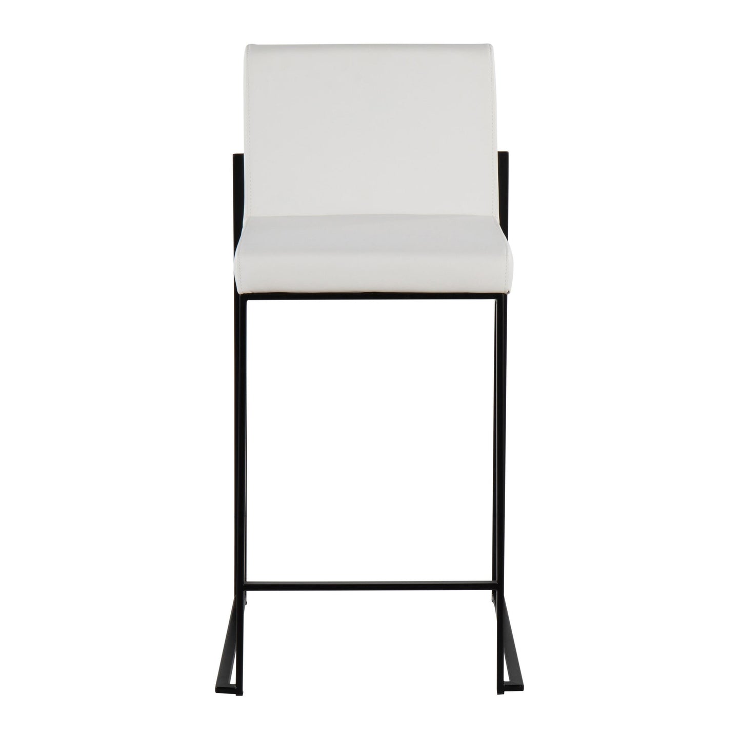 Fuji High Back 26" Fixed-Height Counter Stool - Set of 3 By LumiSource - B26-FUJIHBPU BKGY3 | Counter Stools | Modishstore - 15