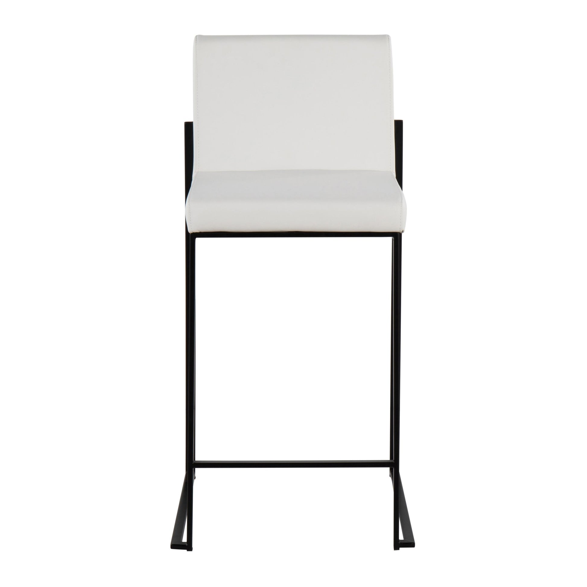 Fuji High Back 26" Fixed-Height Counter Stool - Set of 3 By LumiSource - B26-FUJIHBPU BKGY3 | Counter Stools | Modishstore - 15