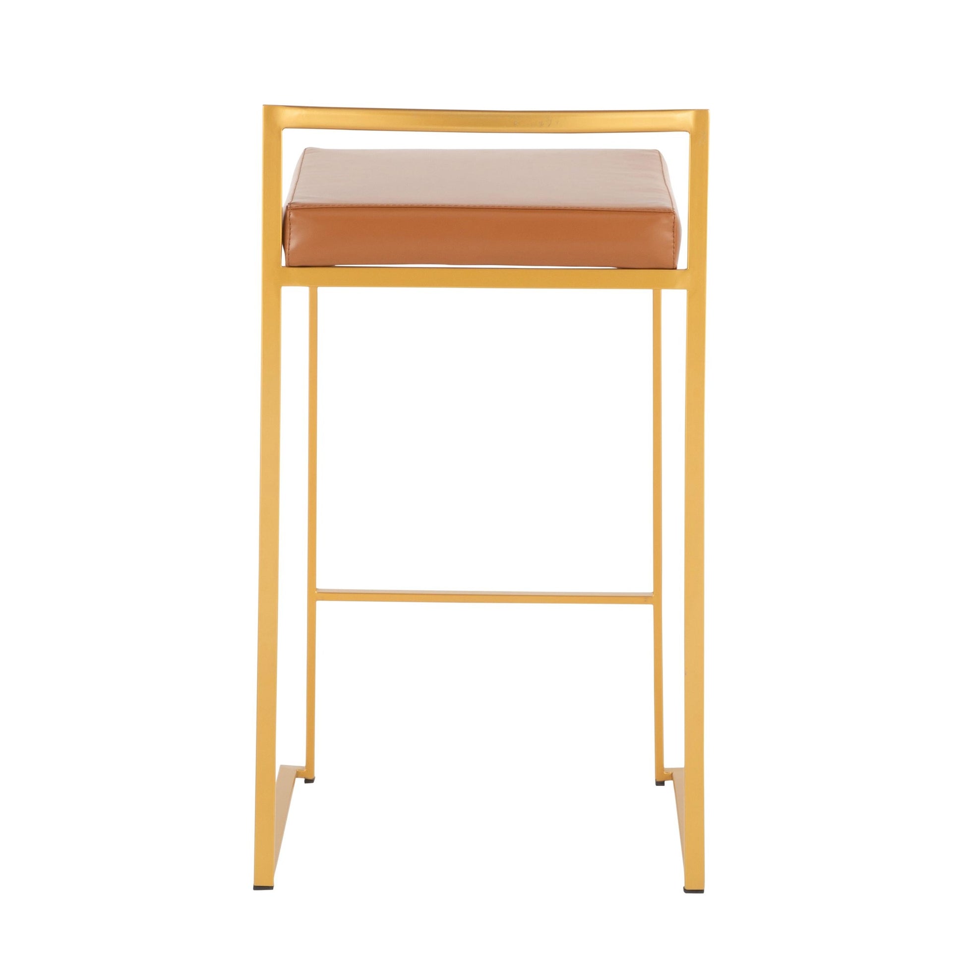 Fuji Stacker 26" Fixed-Height Counter Stool - Set of 3 By LumiSource - B26-FUJIPU AUBK3 | Counter Stools | Modishstore - 17