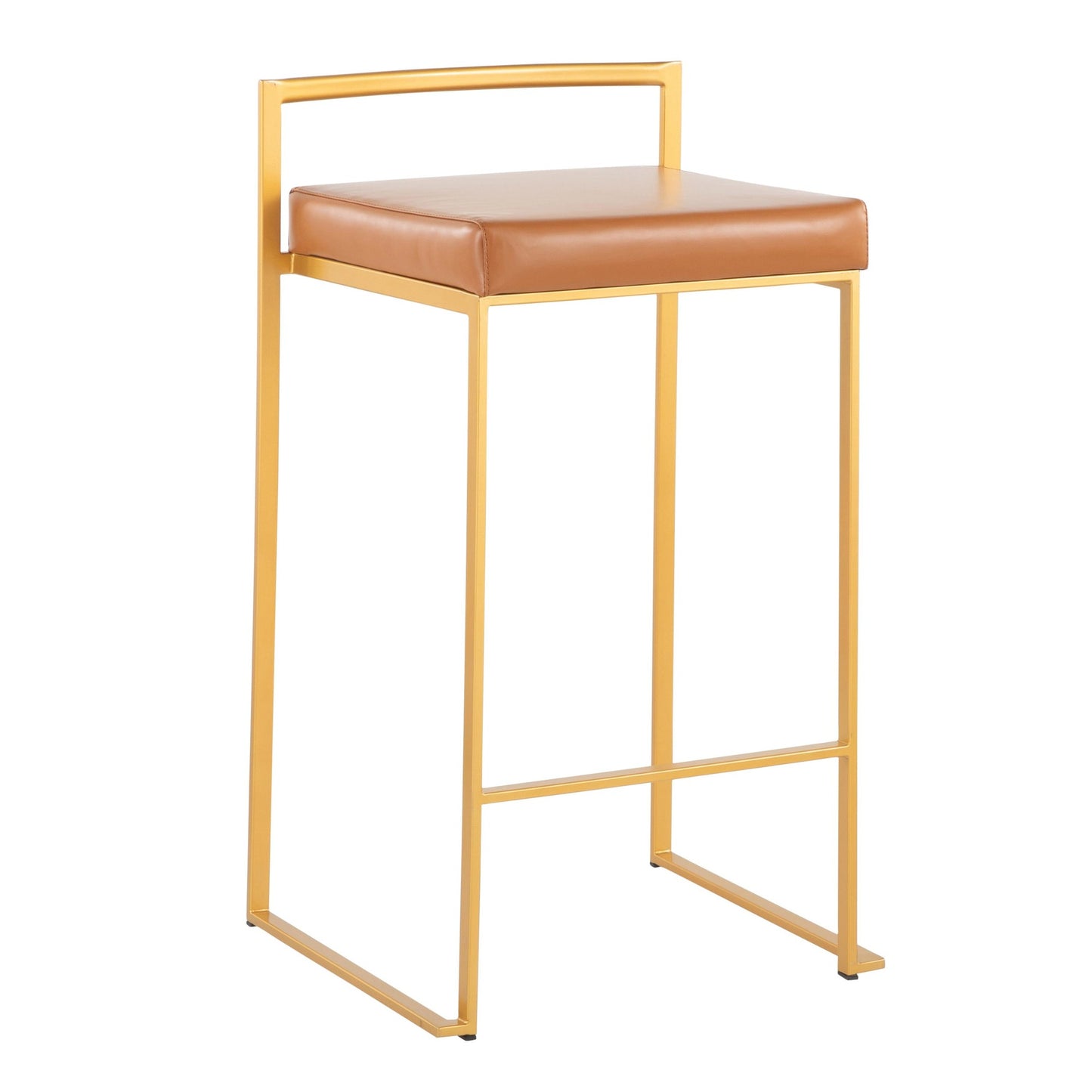 Fuji Stacker 26" Fixed-Height Counter Stool - Set of 3 By LumiSource - B26-FUJIPU AUBK3 | Counter Stools | Modishstore - 13