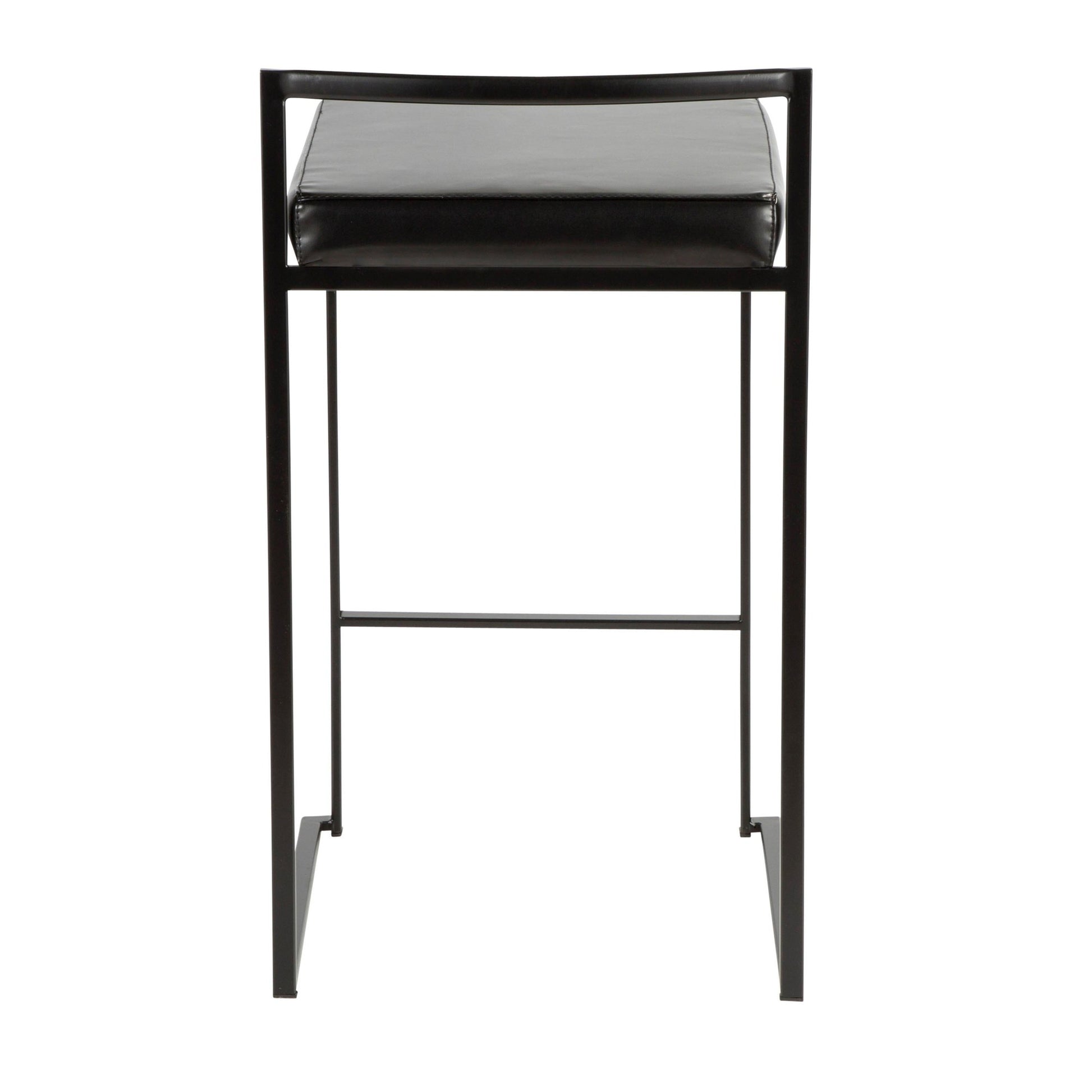 Fuji Stacker 26" Fixed-Height Counter Stool - Set of 3 By LumiSource - B26-FUJIPU BKBK3 | Counter Stools | Modishstore - 10