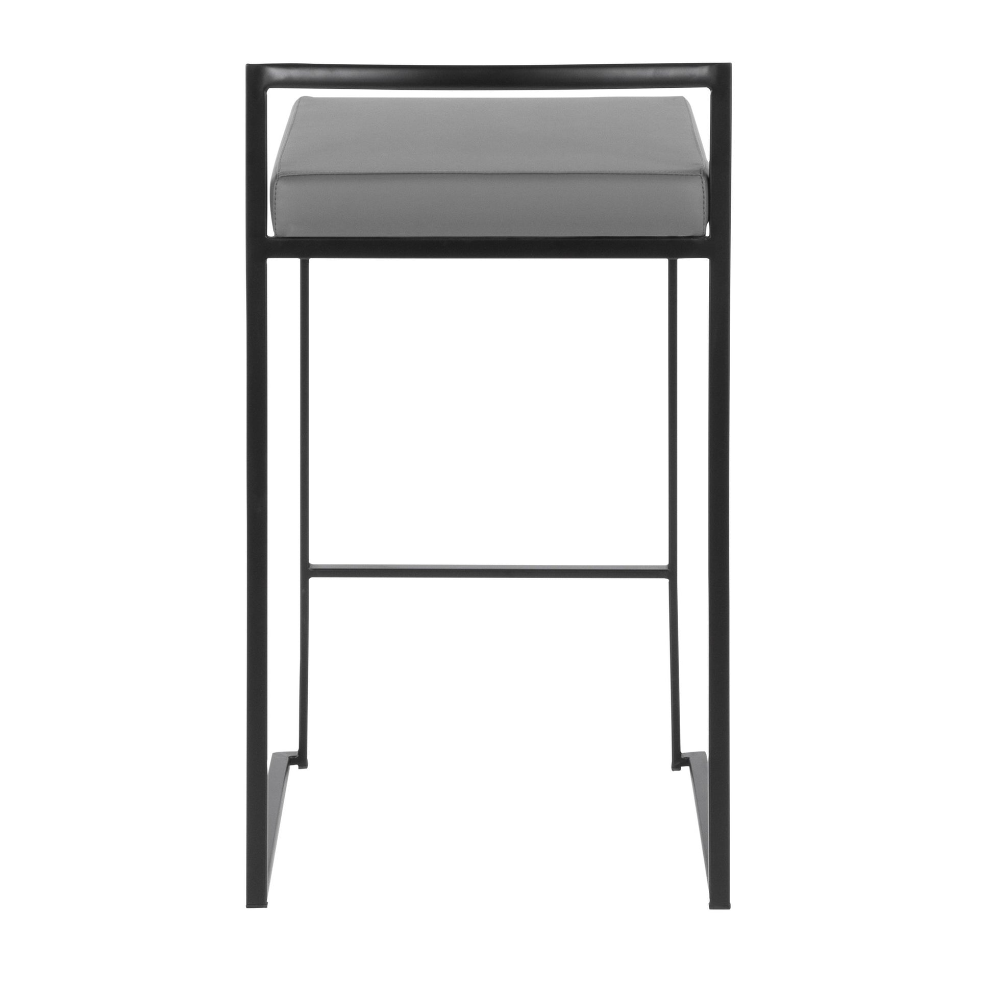 Fuji Stacker 26" Fixed-Height Counter Stool - Set of 3 By LumiSource - B26-FUJIPU BKBK3 | Counter Stools | Modishstore - 20