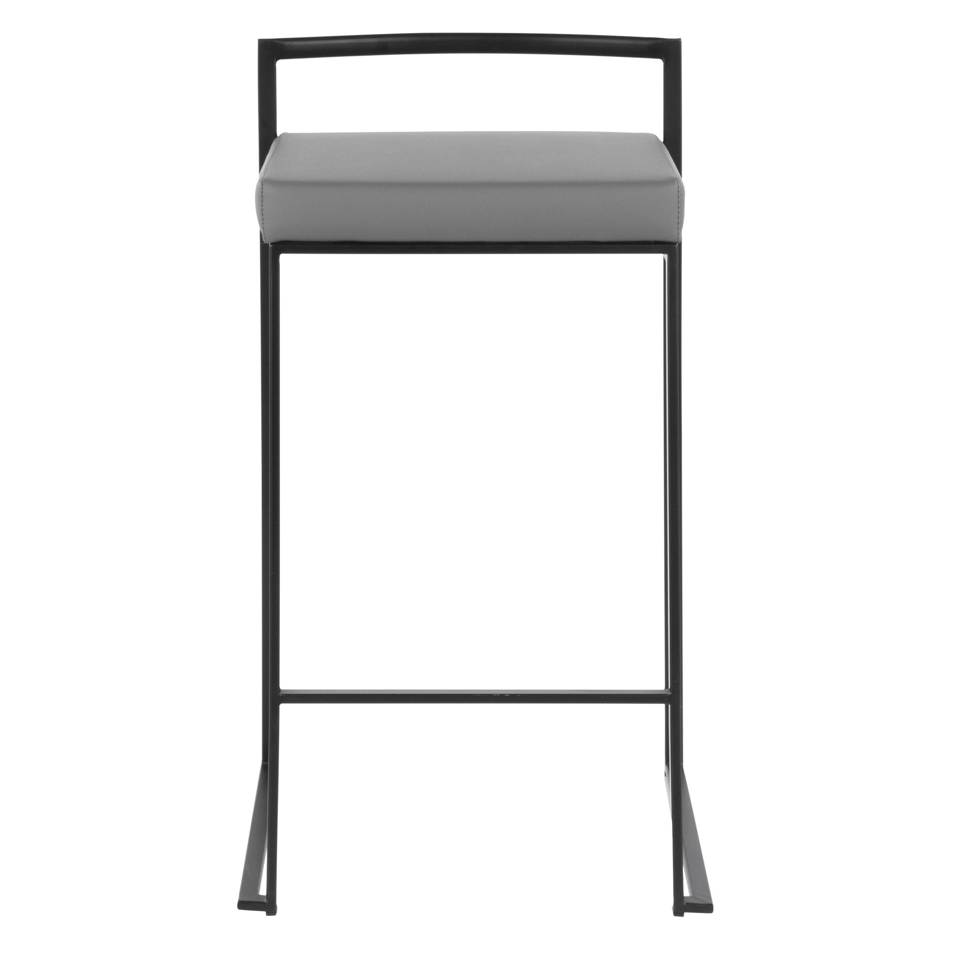 Fuji Stacker 26" Fixed-Height Counter Stool - Set of 3 By LumiSource - B26-FUJIPU BKBK3 | Counter Stools | Modishstore - 19