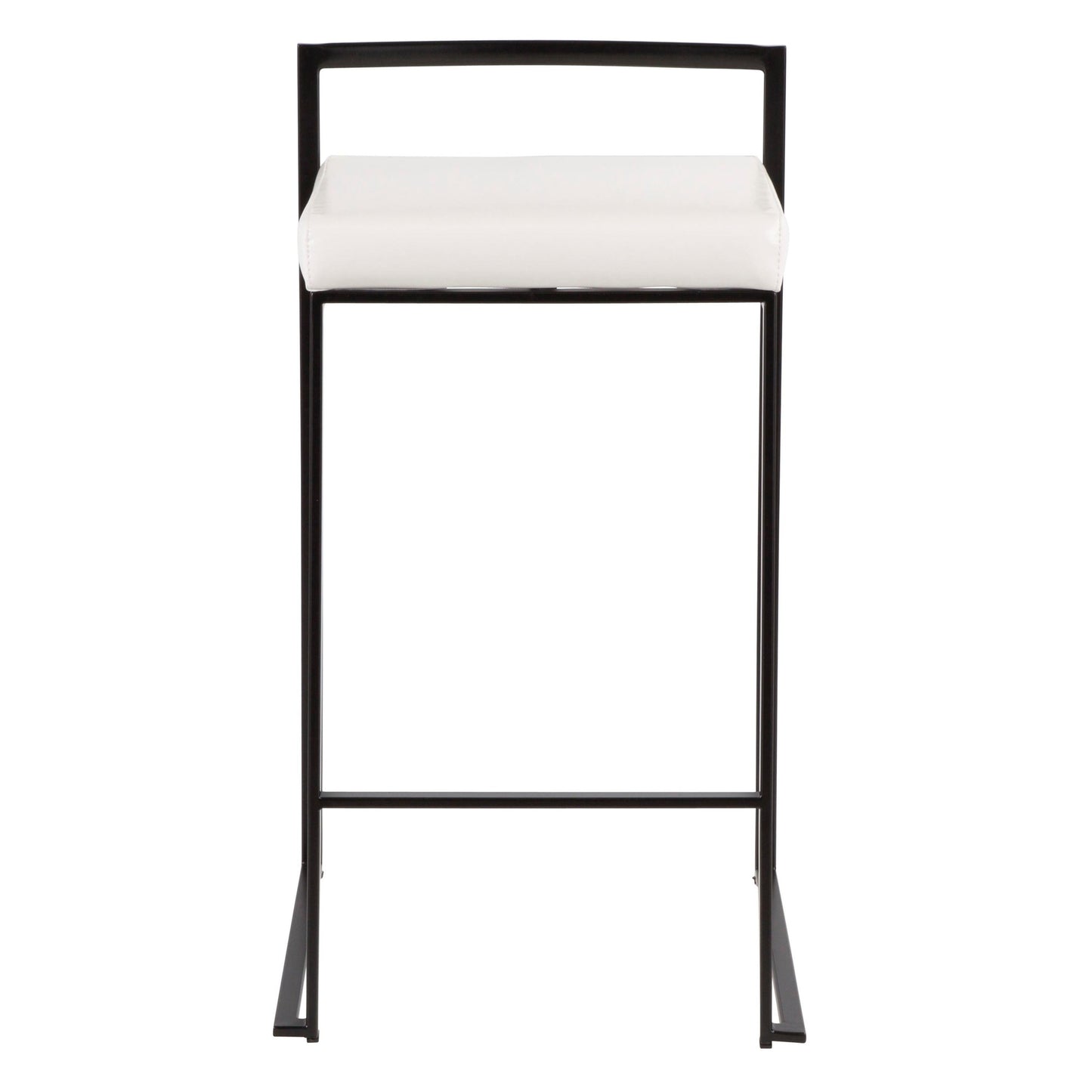 Fuji Stacker 26" Fixed-Height Counter Stool - Set of 3 By LumiSource - B26-FUJIPU BKW3 | Counter Stools | Modishstore - 9