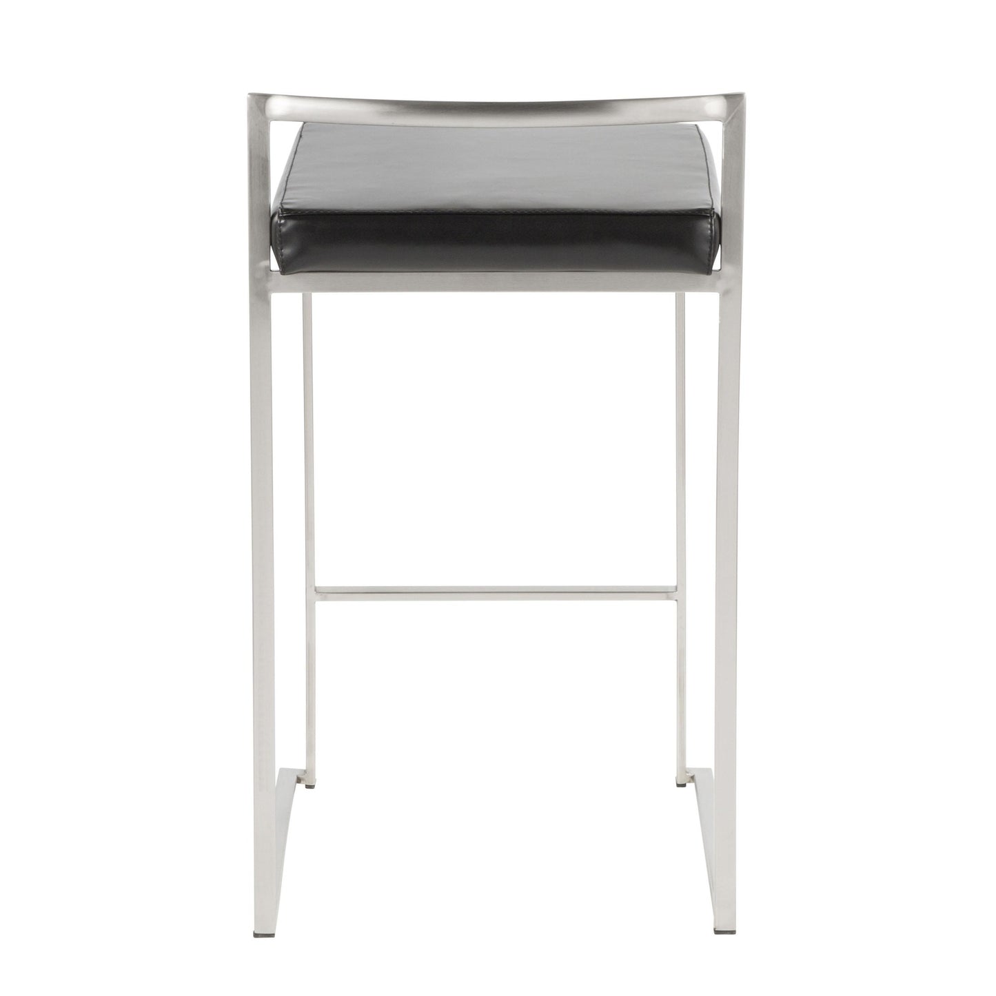 Fuji Stacker 26" Fixed-Height Counter Stool - Set of 3 By LumiSource - B26-FUJIPU SSBK3 | Counter Stools | Modishstore - 9