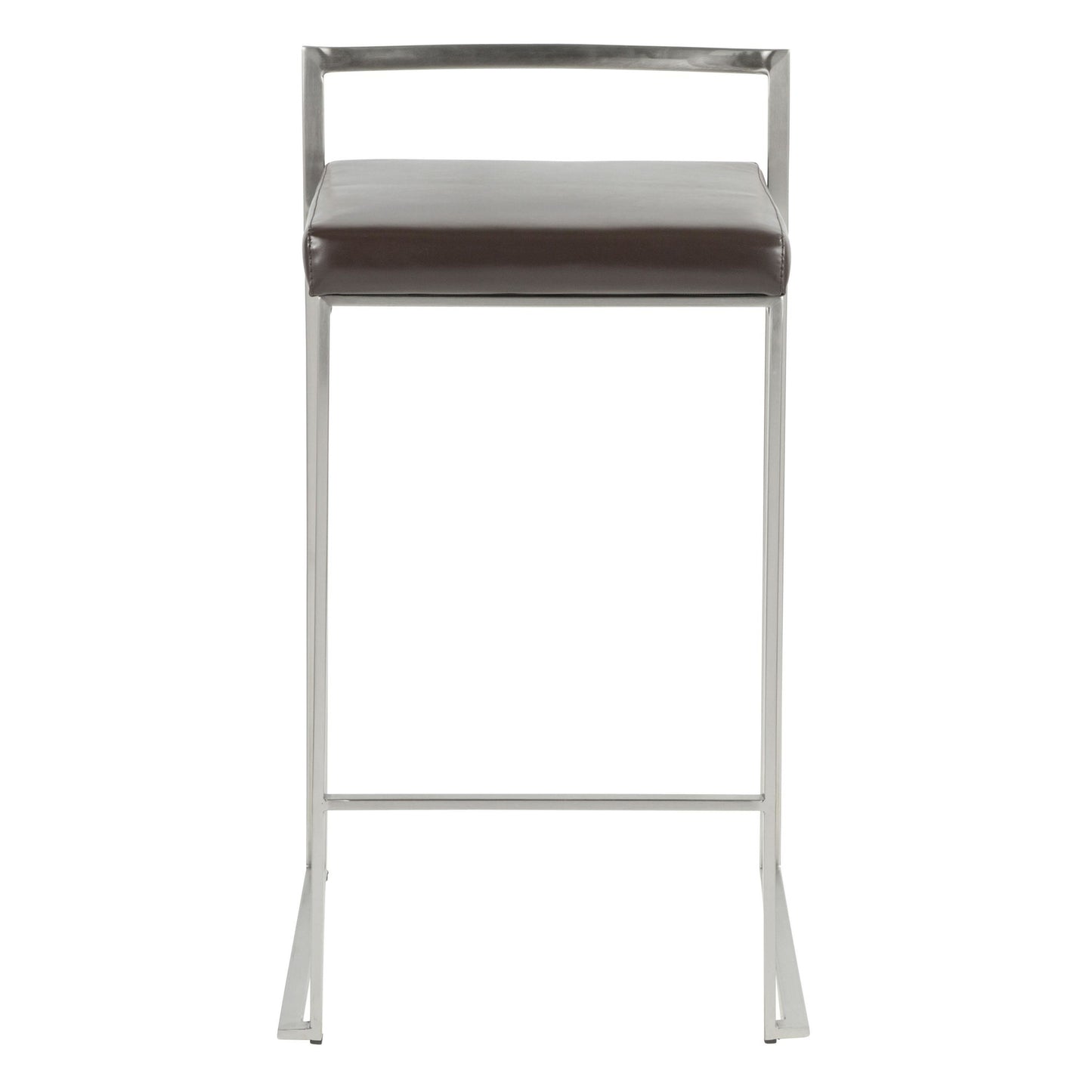 Fuji Stacker 26" Fixed-Height Counter Stool - Set of 3 By LumiSource - B26-FUJIPU SSBK3 | Counter Stools | Modishstore - 16