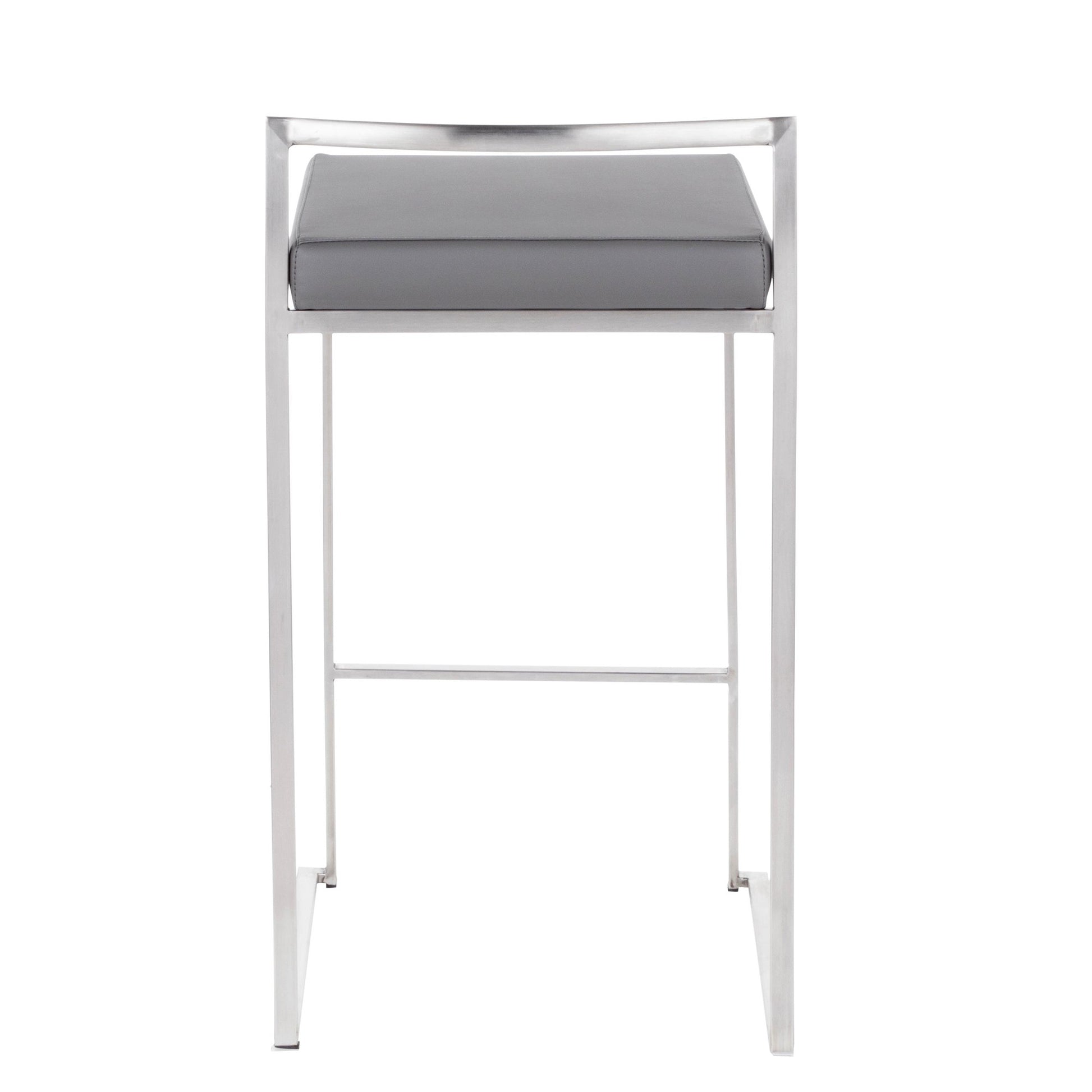 Fuji Stacker 26" Fixed-Height Counter Stool - Set of 3 By LumiSource - B26-FUJIPU SSBK3 | Counter Stools | Modishstore - 26