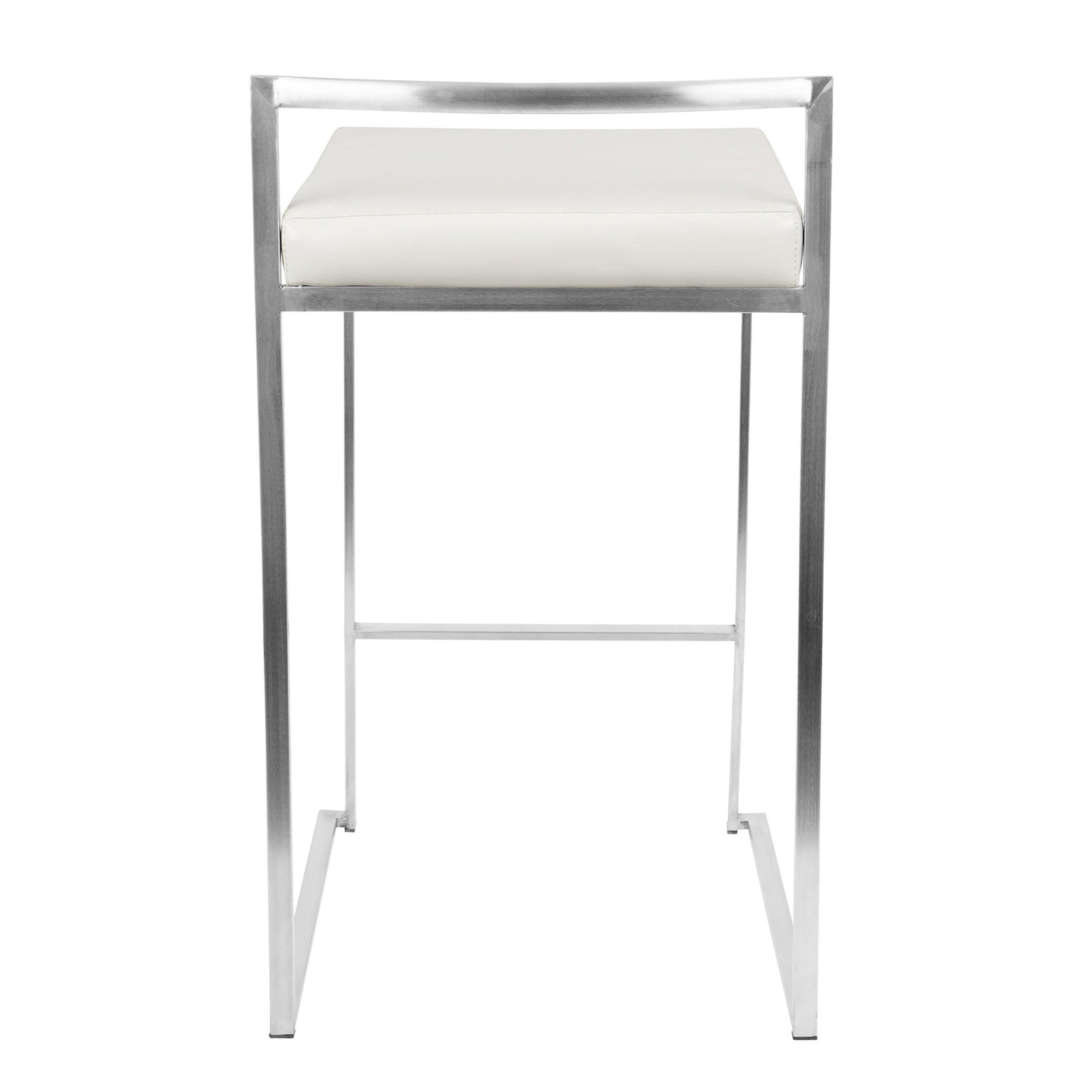 Fuji Stacker 26" Fixed-Height Counter Stool - Set of 3 By LumiSource - B26-FUJIPU SSBK3 | Counter Stools | Modishstore - 37