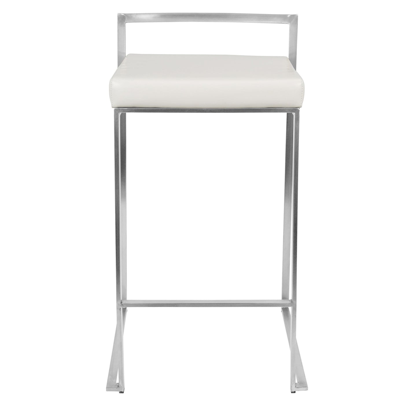 Fuji Stacker 26" Fixed-Height Counter Stool - Set of 3 By LumiSource - B26-FUJIPU SSBK3 | Counter Stools | Modishstore - 35