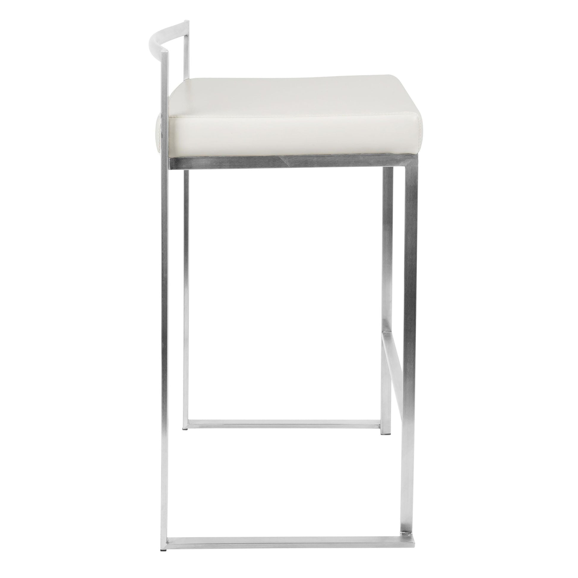 Fuji Stacker 26" Fixed-Height Counter Stool - Set of 3 By LumiSource - B26-FUJIPU SSBK3 | Counter Stools | Modishstore - 33