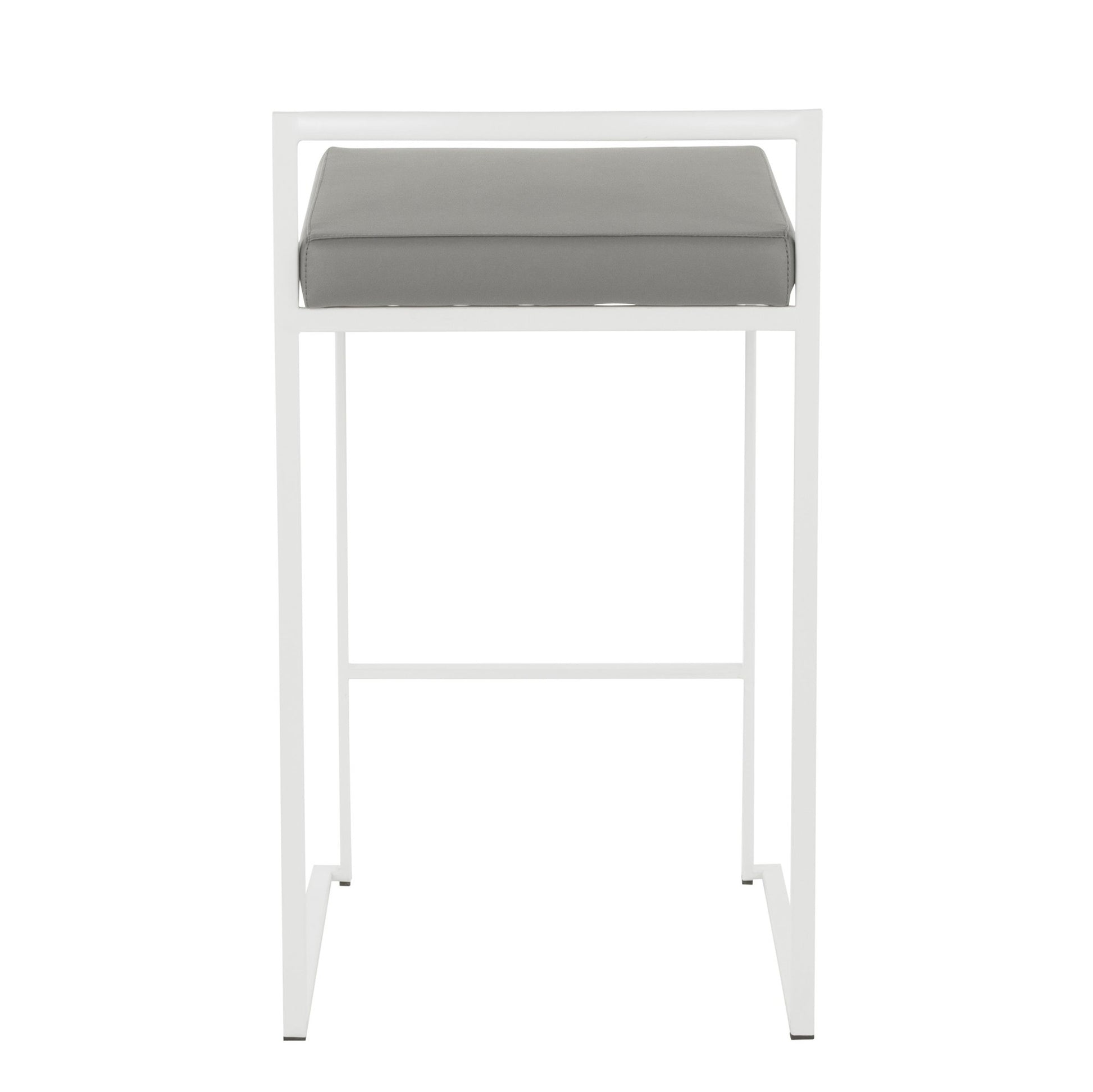 Fuji Stacker 26" Fixed-Height Counter Stool - Set of 3 By LumiSource - B26-FUJIPU WGY3 | Counter Stools | Modishstore - 7