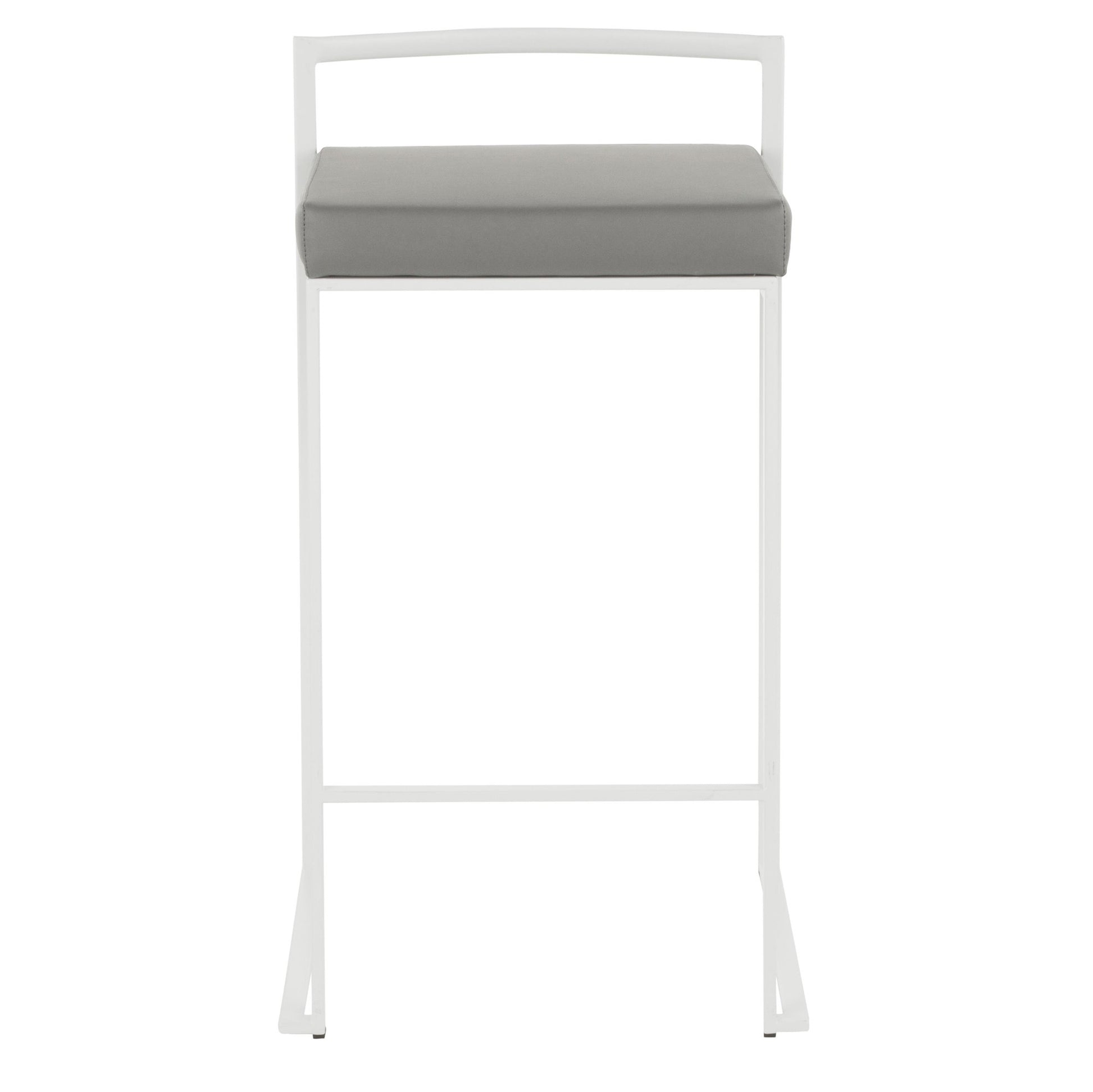 Fuji Stacker 26" Fixed-Height Counter Stool - Set of 3 By LumiSource - B26-FUJIPU WGY3 | Counter Stools | Modishstore - 6