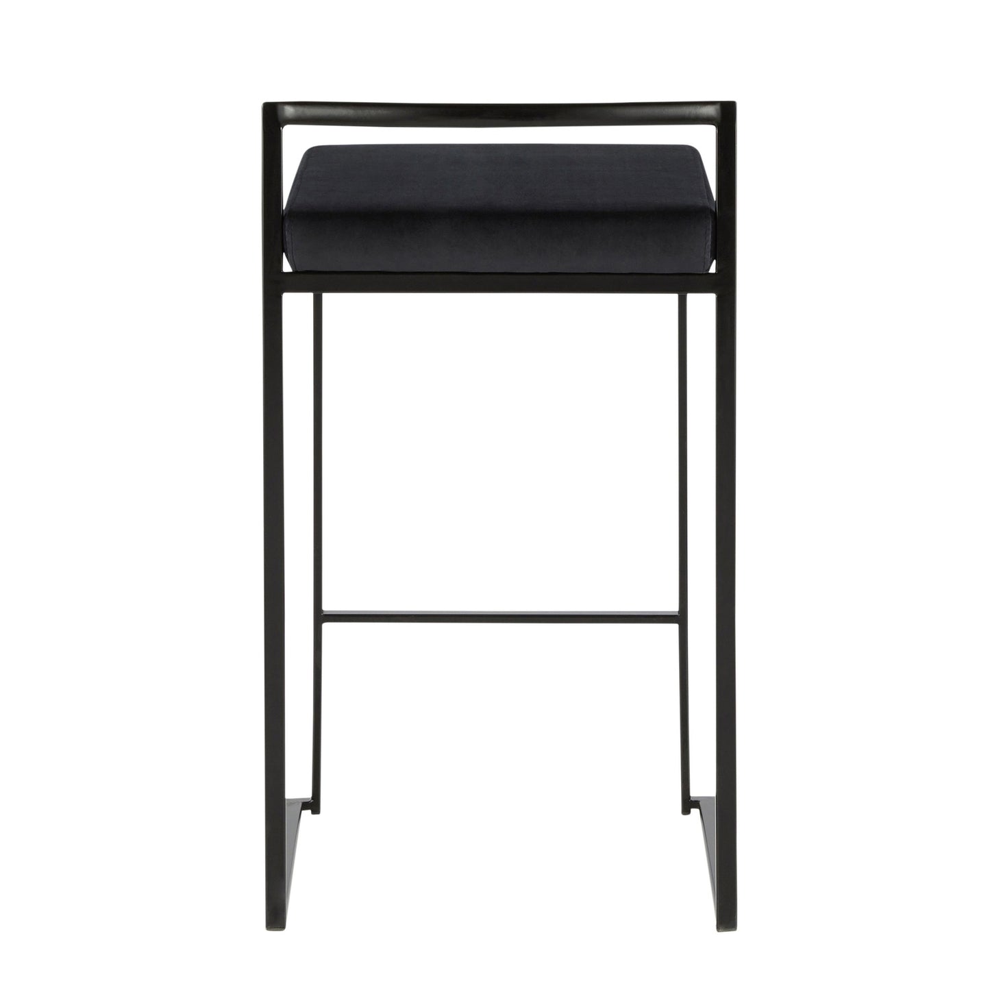 Fuji Stacker 26" Fixed-Height Counter Stool - Set of 3 By LumiSource - B26-FUJIV BKBK3 | Counter Stools | Modishstore - 10