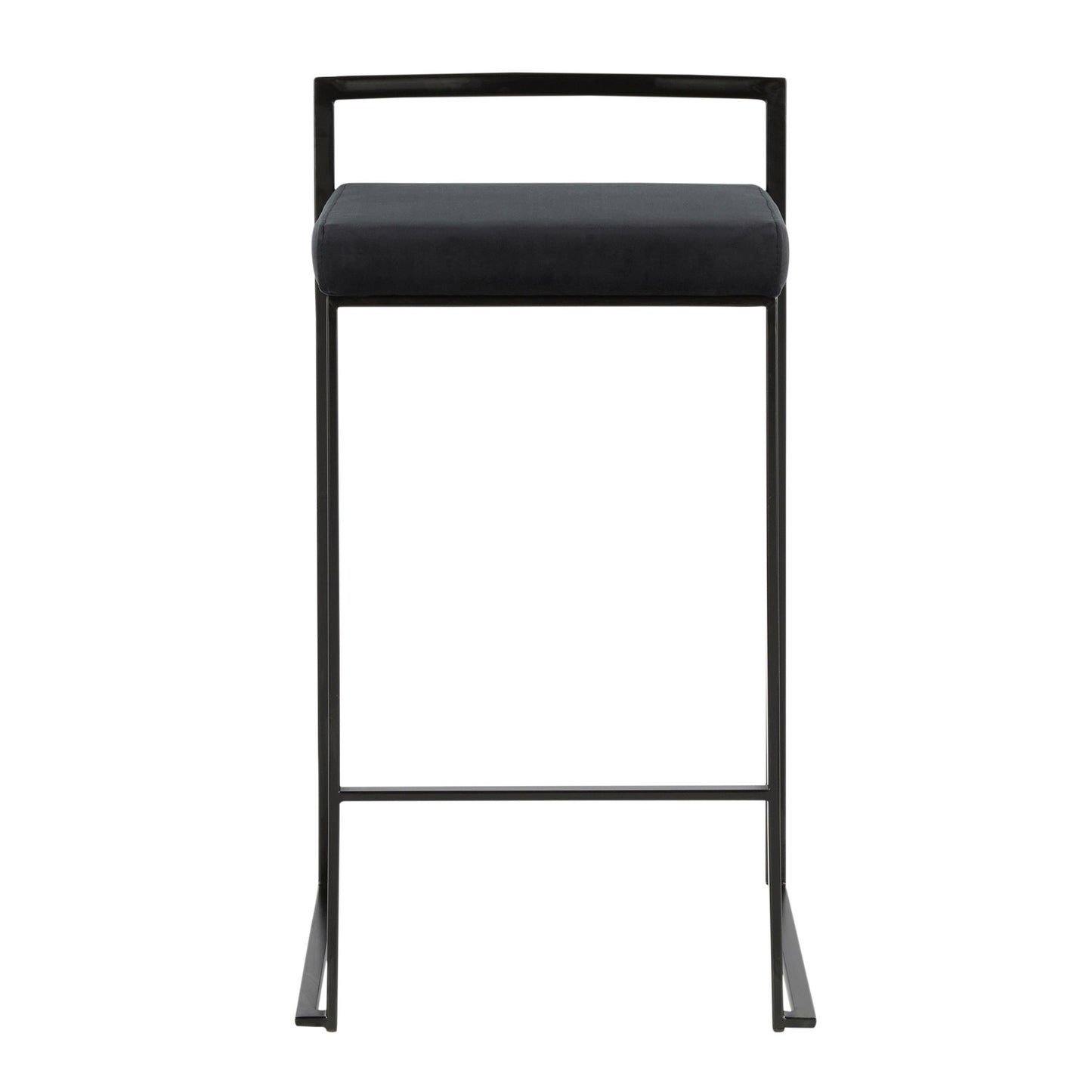 Fuji Stacker 26" Fixed-Height Counter Stool - Set of 3 By LumiSource - B26-FUJIV BKBK3 | Counter Stools | Modishstore - 9