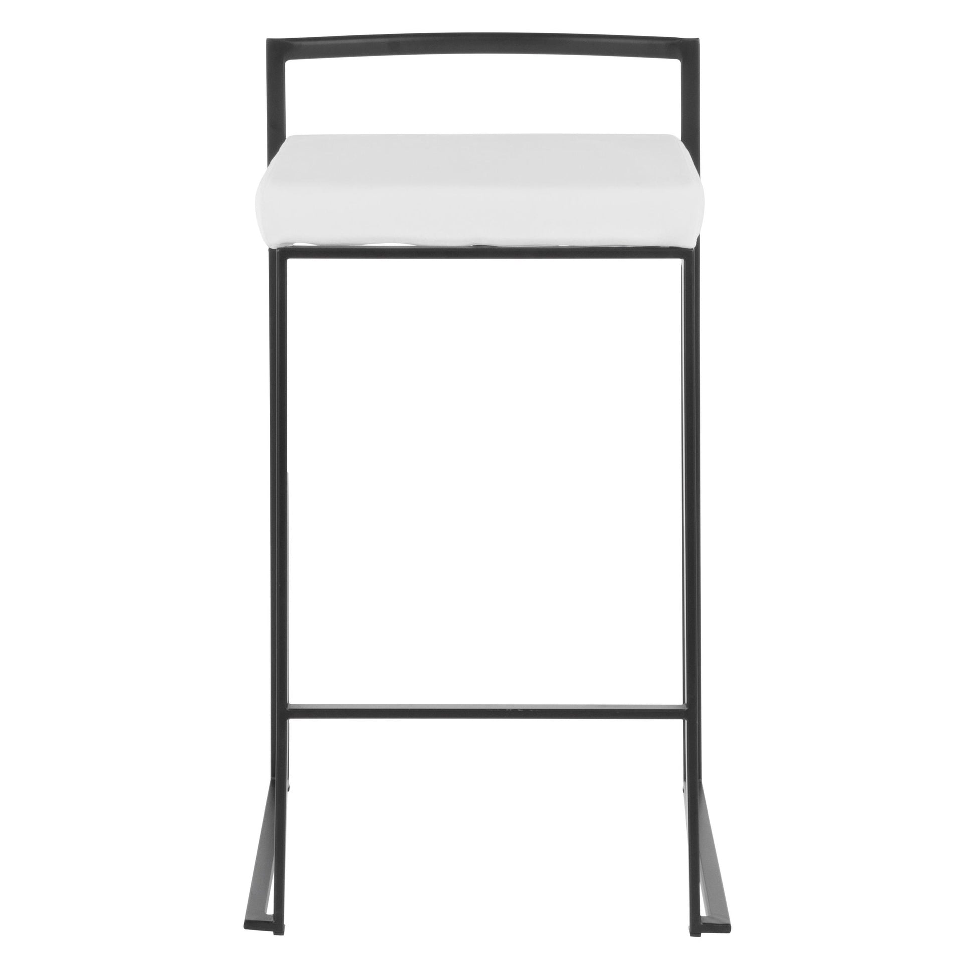 Fuji Stacker 26" Fixed-Height Counter Stool - Set of 3 By LumiSource - B26-FUJIV BKBK3 | Counter Stools | Modishstore - 19