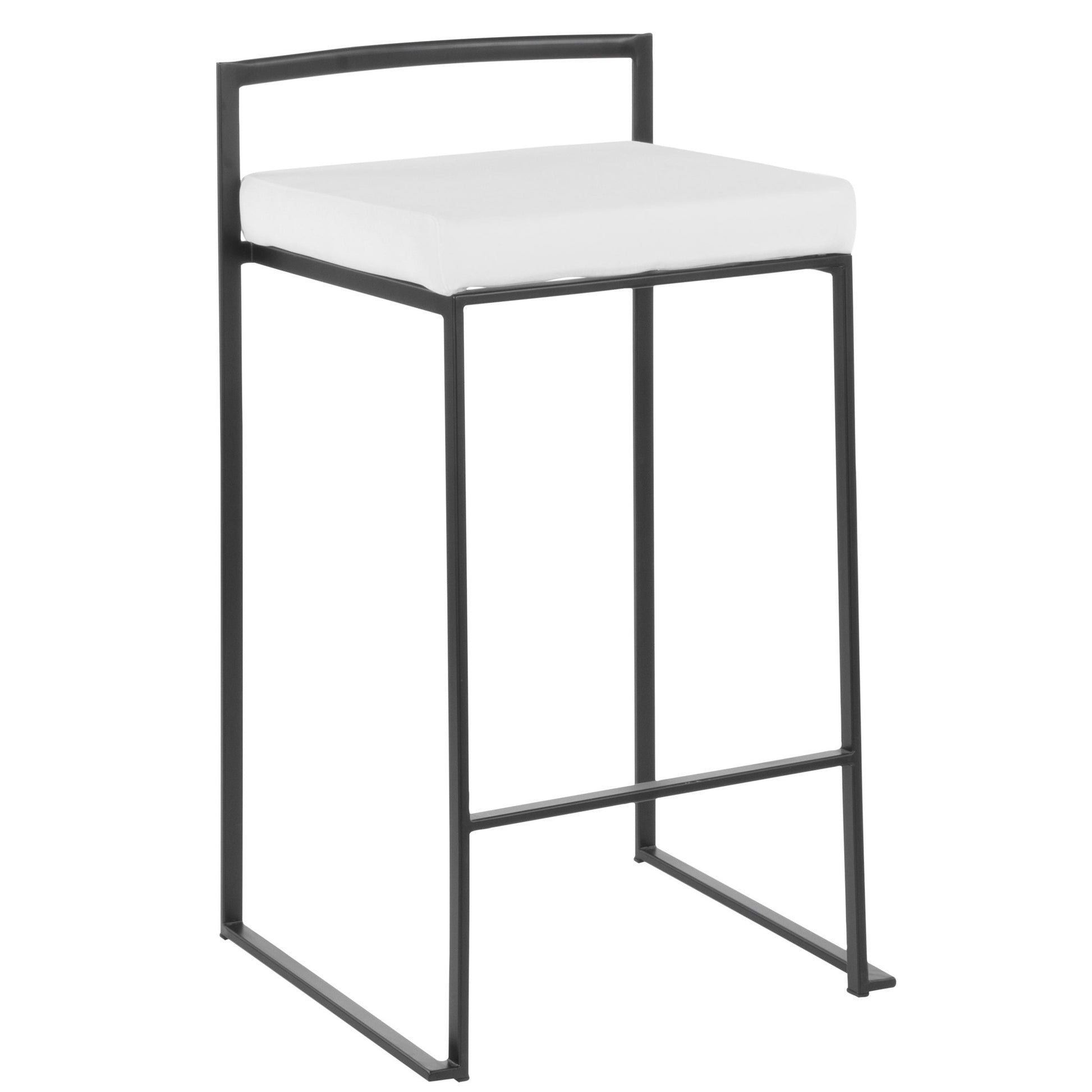 Fuji Stacker 26" Fixed-Height Counter Stool - Set of 3 By LumiSource - B26-FUJIV BKBK3 | Counter Stools | Modishstore - 16