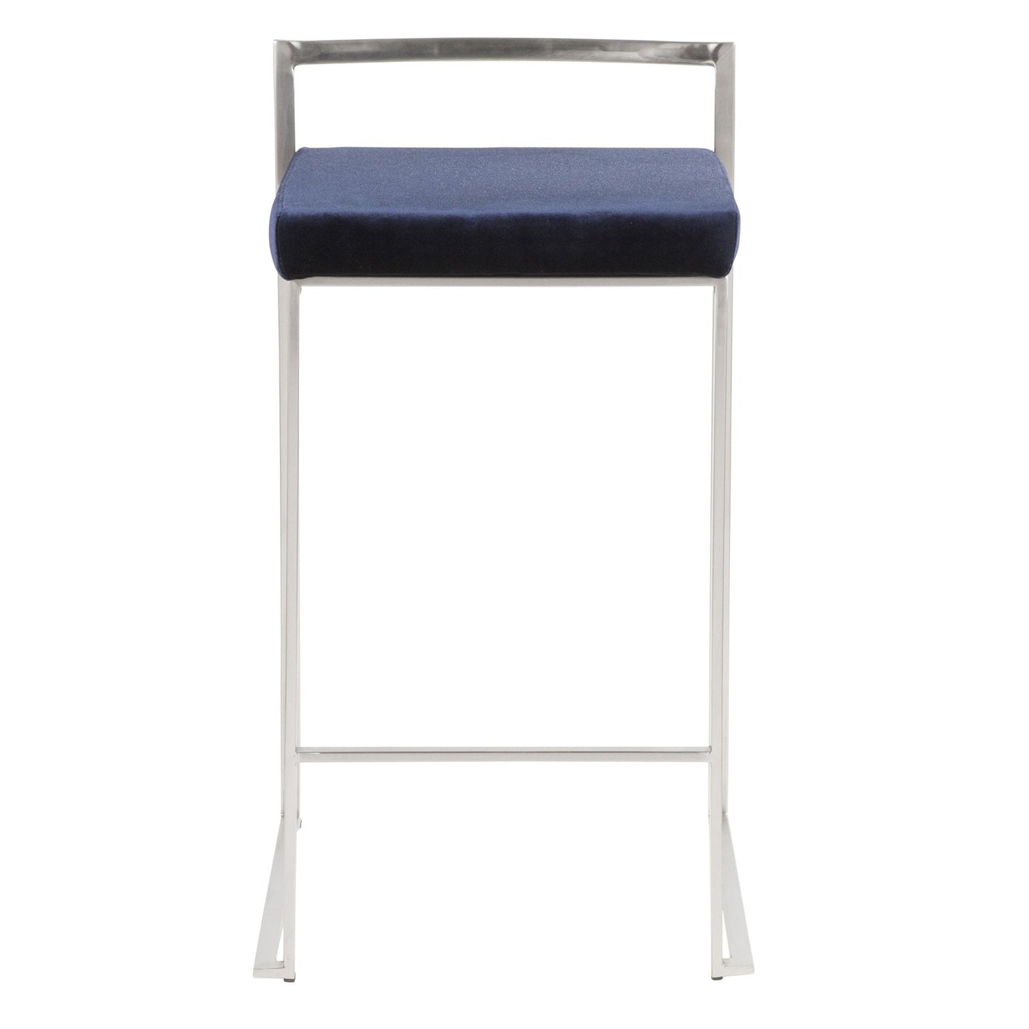 Fuji Stacker 26" Fixed-Height Counter Stool - Set of 3 By LumiSource - B26-FUJIV SSBK3 | Counter Stools | Modishstore - 19