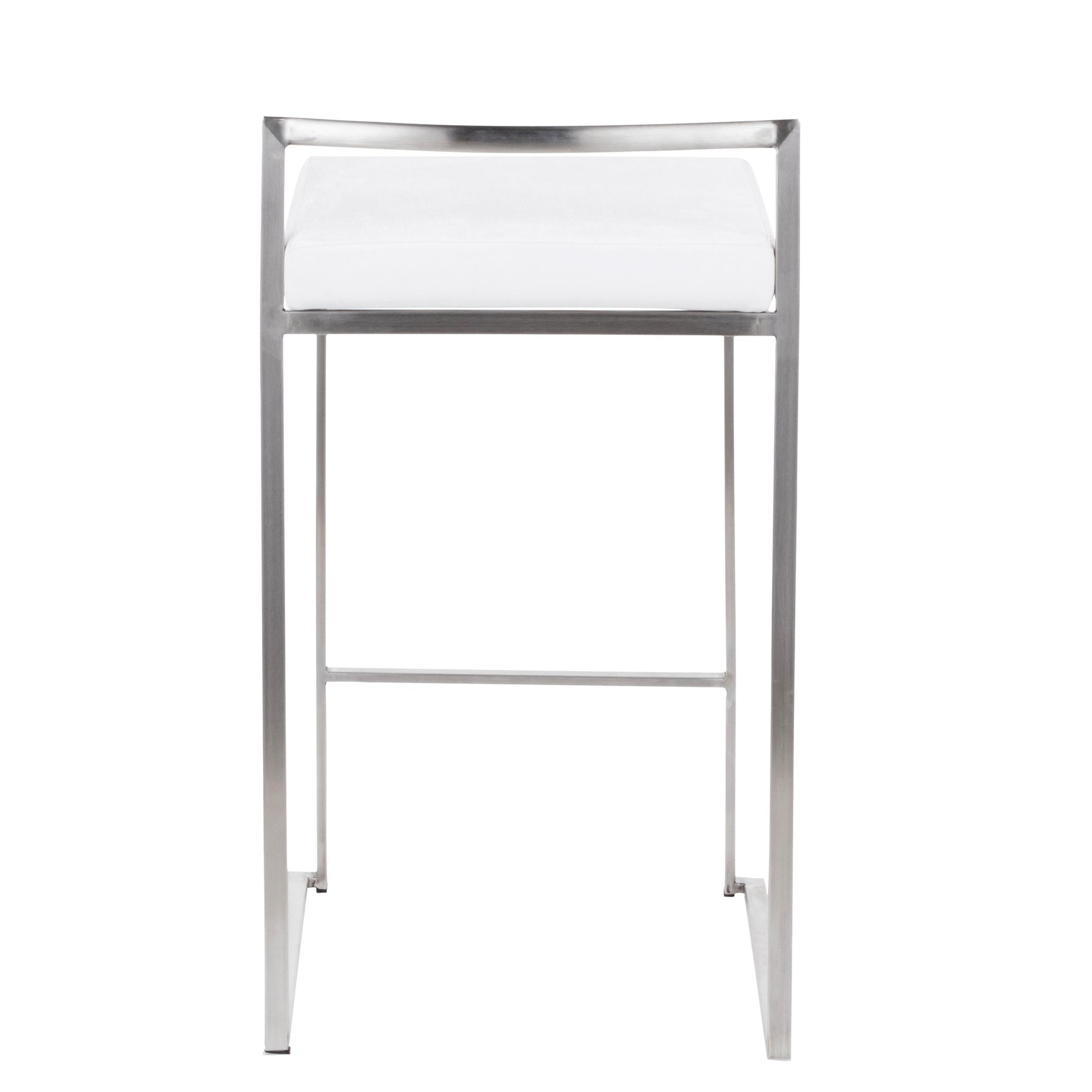 Fuji Stacker 26" Fixed-Height Counter Stool - Set of 3 By LumiSource - B26-FUJIV SSBK3 | Counter Stools | Modishstore - 30