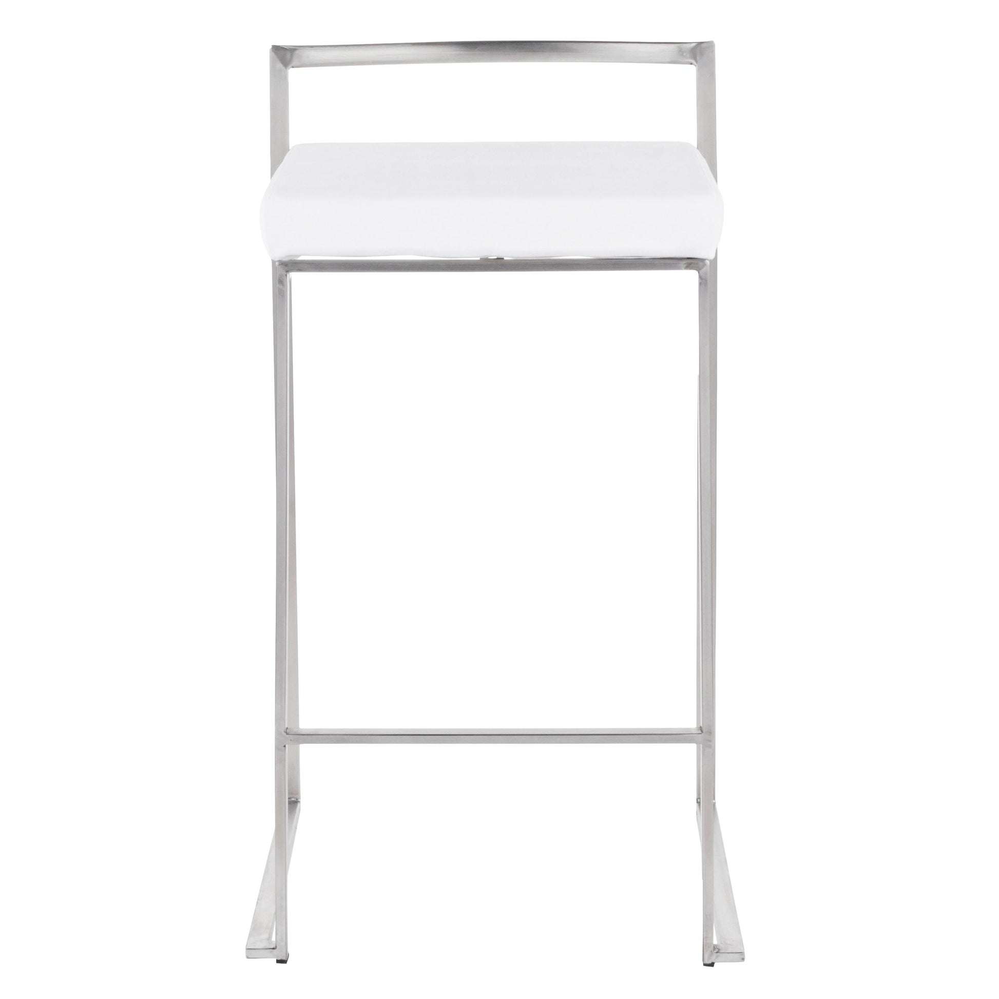 Fuji Stacker 26" Fixed-Height Counter Stool - Set of 3 By LumiSource - B26-FUJIV SSBK3 | Counter Stools | Modishstore - 29