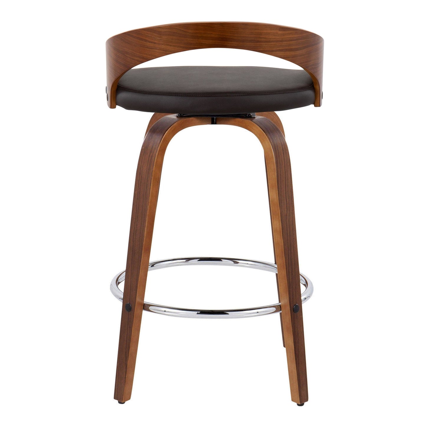 Grotto 26" Fixed-Height Counter Stool - Set of 2 By LumiSource - B26-GROTTOPU-GRTZR2 WLWLBN2 | Counter Stools | Modishstore - 10