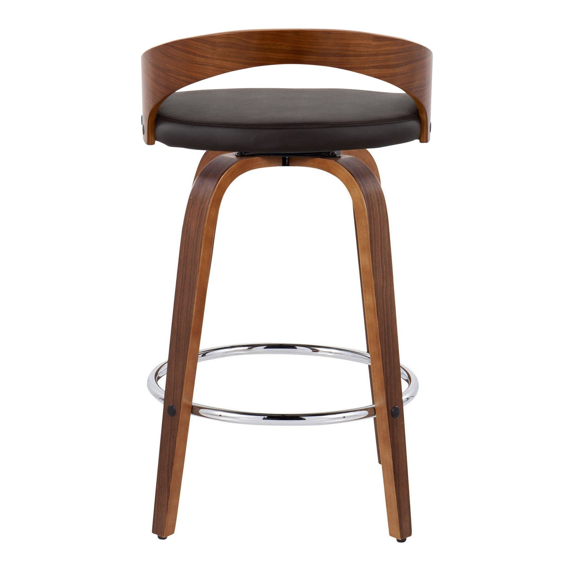 Grotto 26" Fixed-Height Counter Stool - Set of 2 By LumiSource - B26-GROTTOPU-GRTZR2 WLWLBN2 | Counter Stools | Modishstore - 10