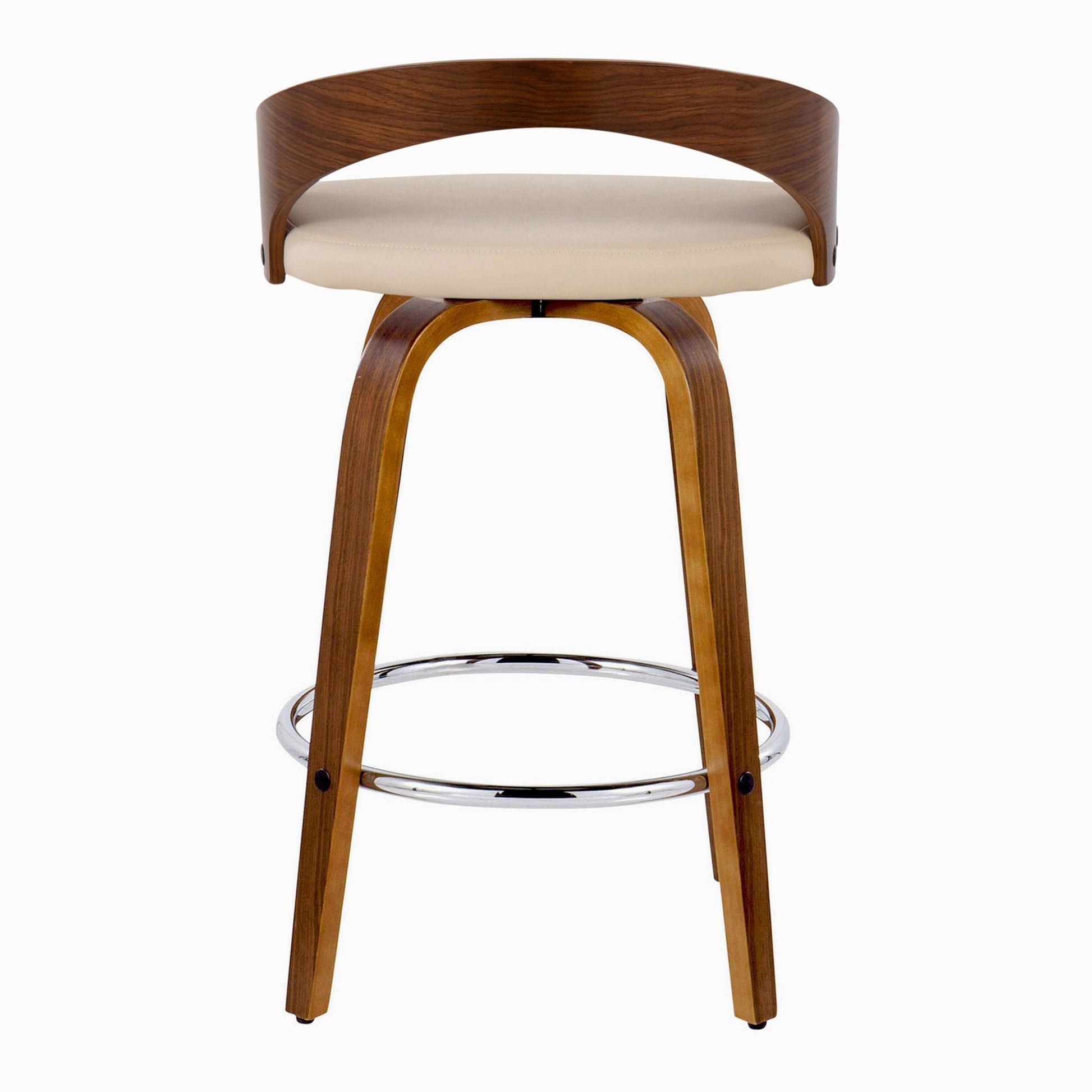 Grotto 26" Fixed-Height Counter Stool - Set of 2 By LumiSource - B26-GROTTOPU-GRTZR2 WLWLBN2 | Counter Stools | Modishstore - 20