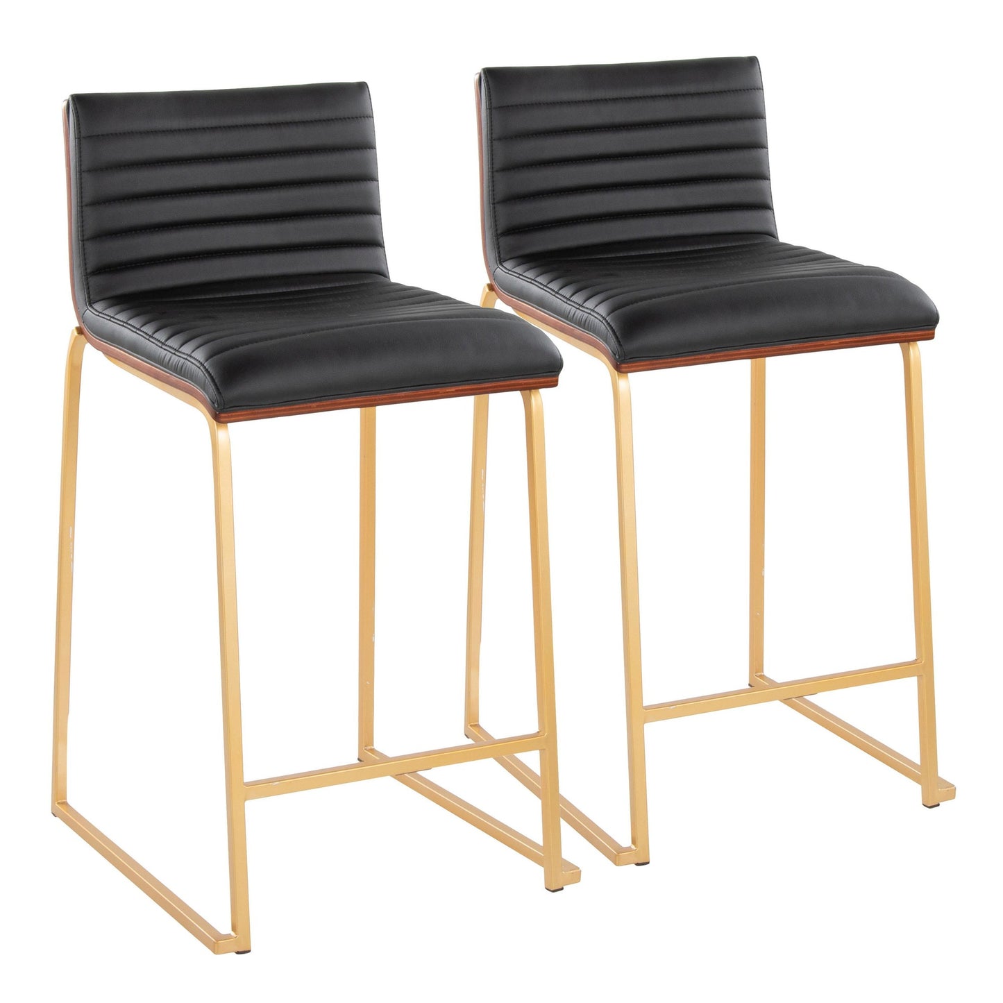 Mason Mara 26" Fixed-Height Counter Stool - Set of 2 By LumiSource - B26-MASONPU-MARA1 AUWLBK2 | Counter Stools | Modishstore - 3