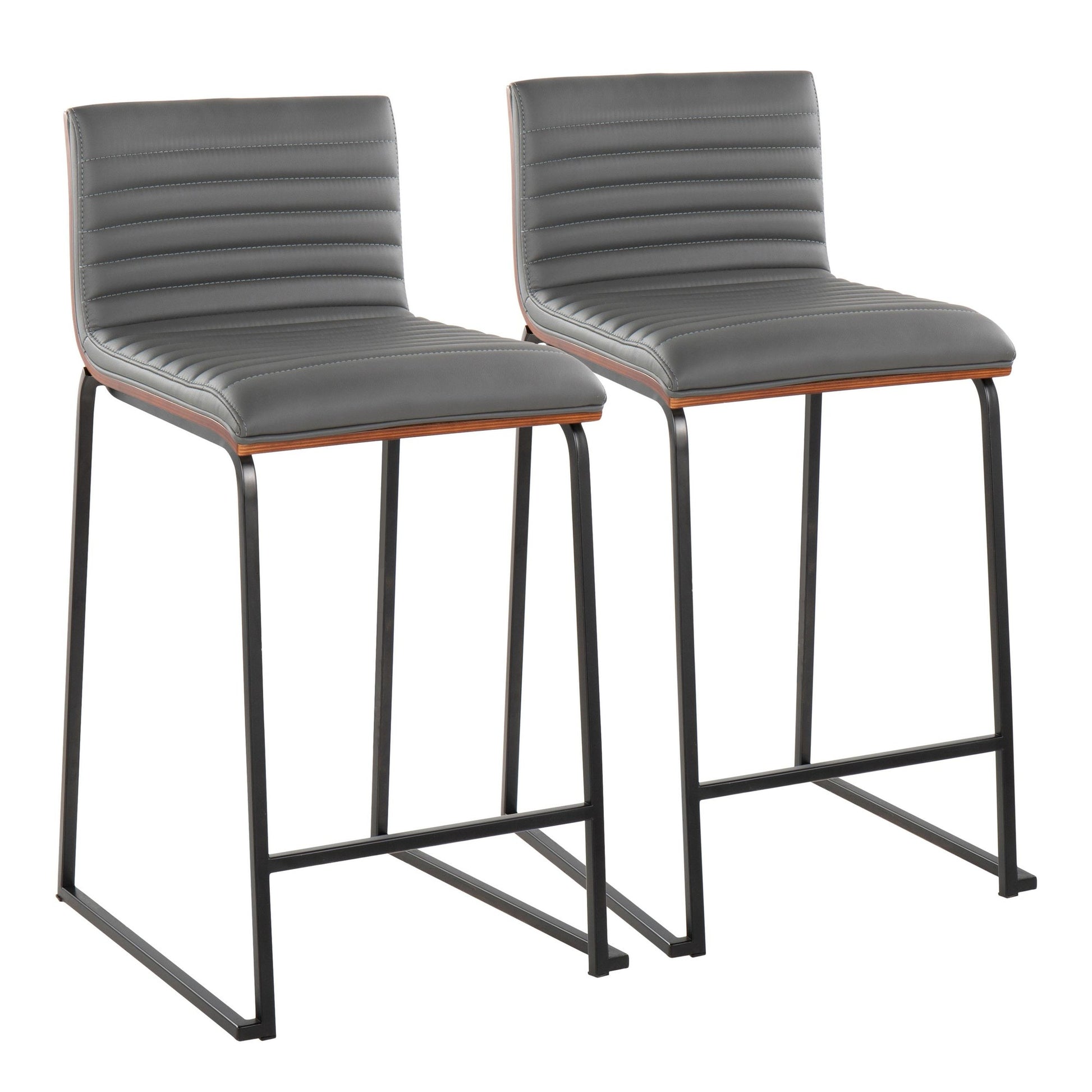 Mason Mara 26" Fixed-Height Counter Stool - Set of 2 By LumiSource - B26-MASONPU-MARA1 BKWLBK2 | Counter Stools | Modishstore - 11