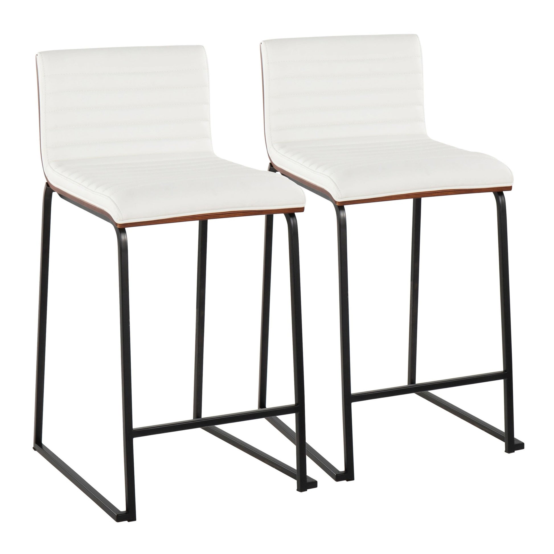 Mason Mara 26" Fixed-Height Counter Stool - Set of 2 By LumiSource - B26-MASONPU-MARA1 BKWLBK2 | Counter Stools | Modishstore - 19