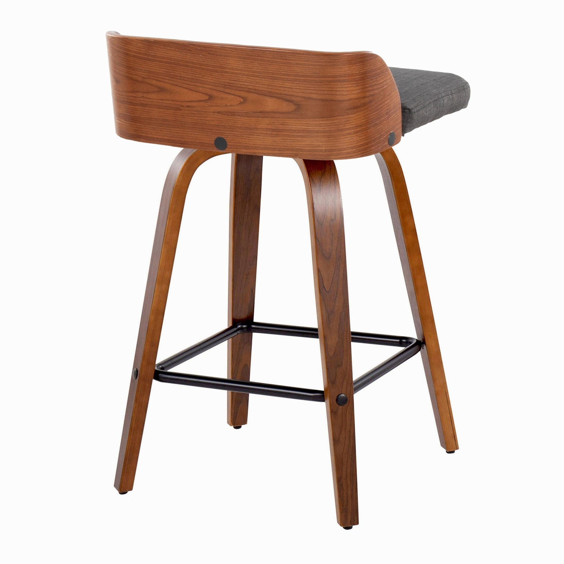 Maya 26" Fixed-Height Counter Stool - Set of 2 By LumiSource - B26-MAYAFB-GRTZX2 WLWLCHAR2 | Counter Stools | Modishstore - 8