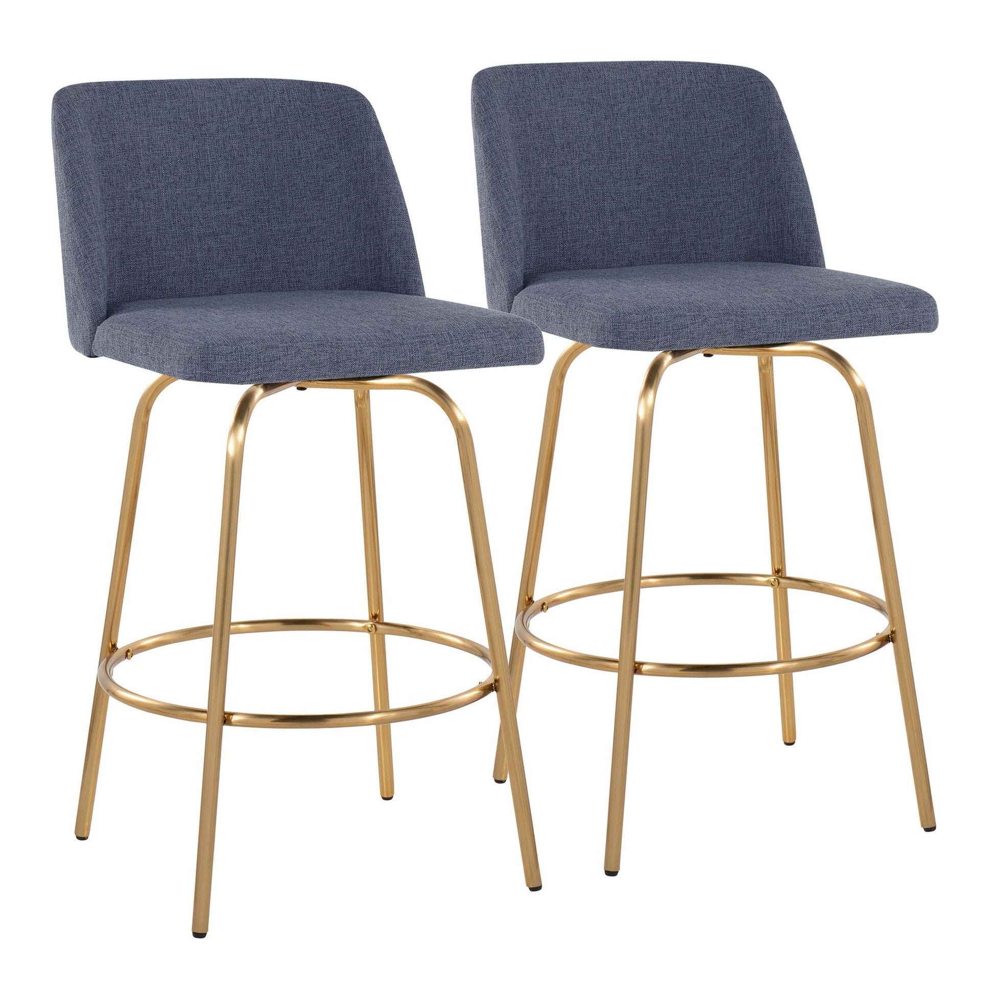 Toriano 26" Fixed-Height Counter Stool - Set of 2 By LumiSource - B26-TRNOFB-CLARZG2 AUBU2 | Counter Stools | Modishstore - 5